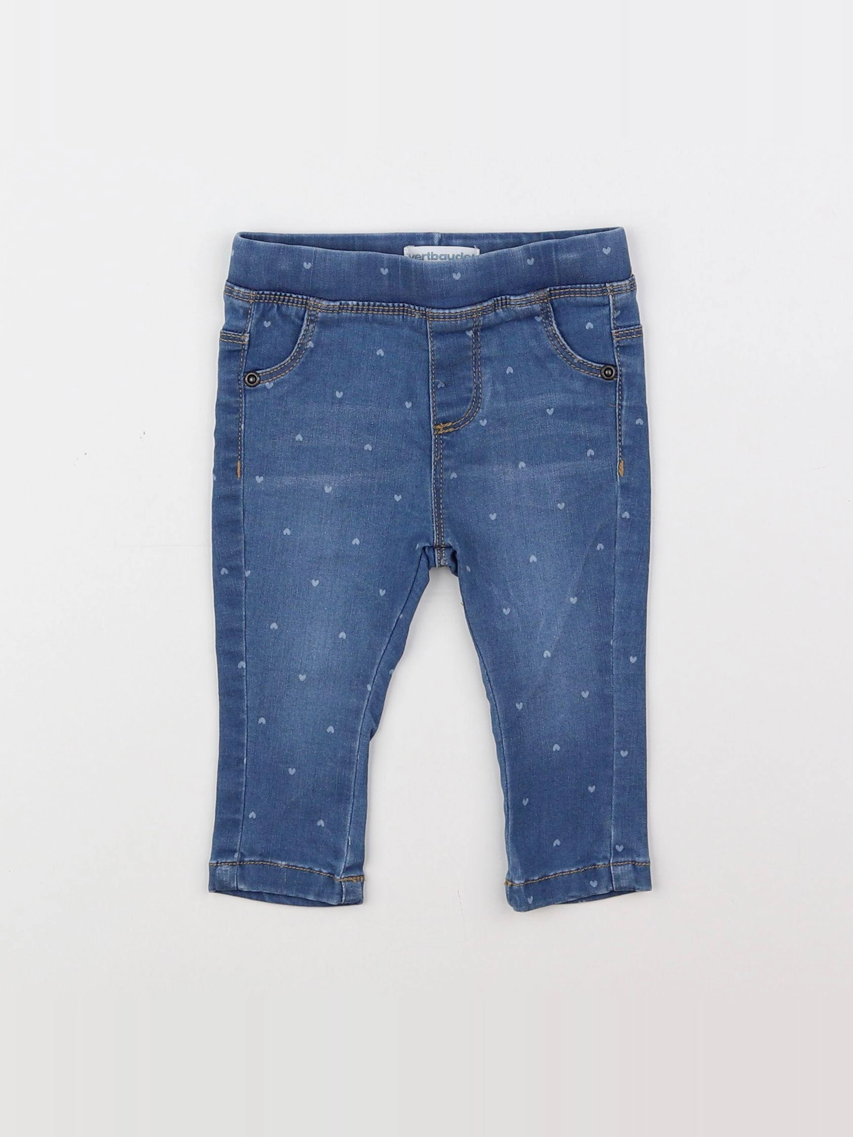 Vertbaudet - jegging bleu - 6 mois