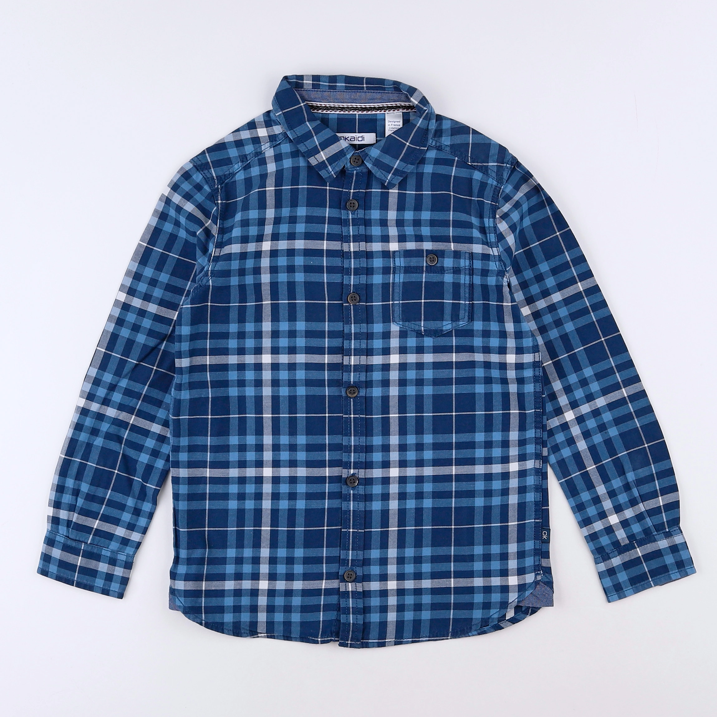 Okaidi - chemise bleu - 6 ans