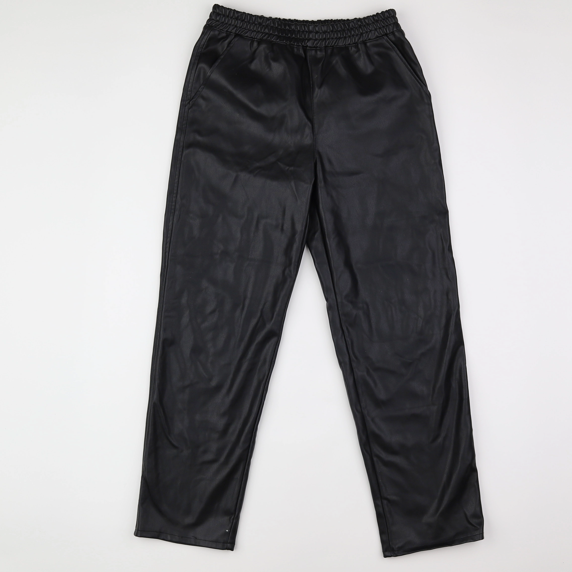 Mango - pantalon simil cuir noir - 11/12 ans