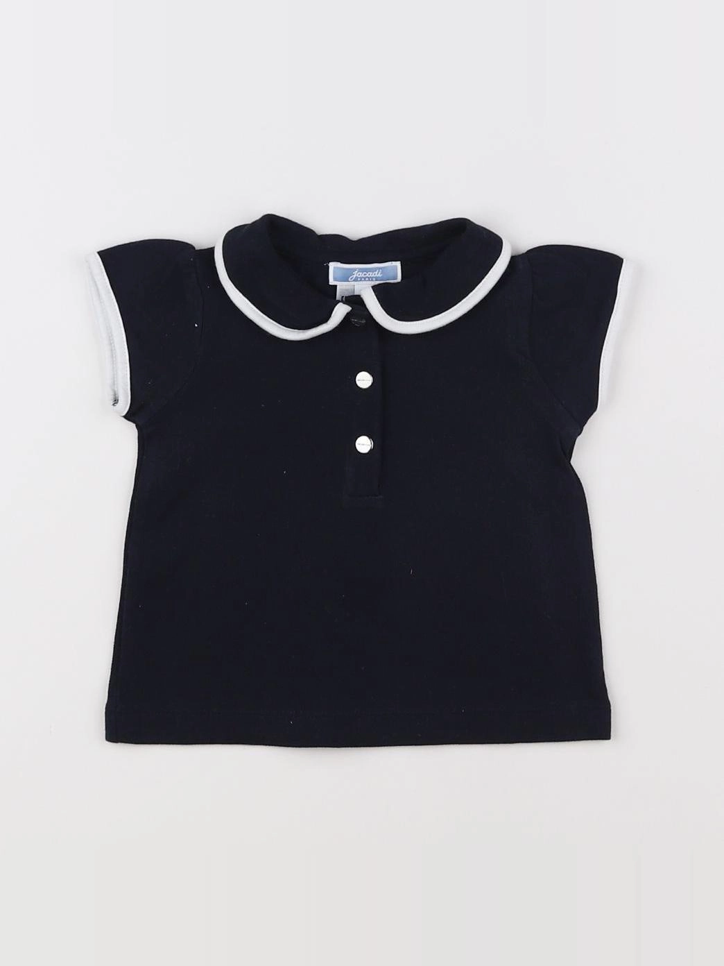 Jacadi - tee-shirt blanc, bleu - 12 mois