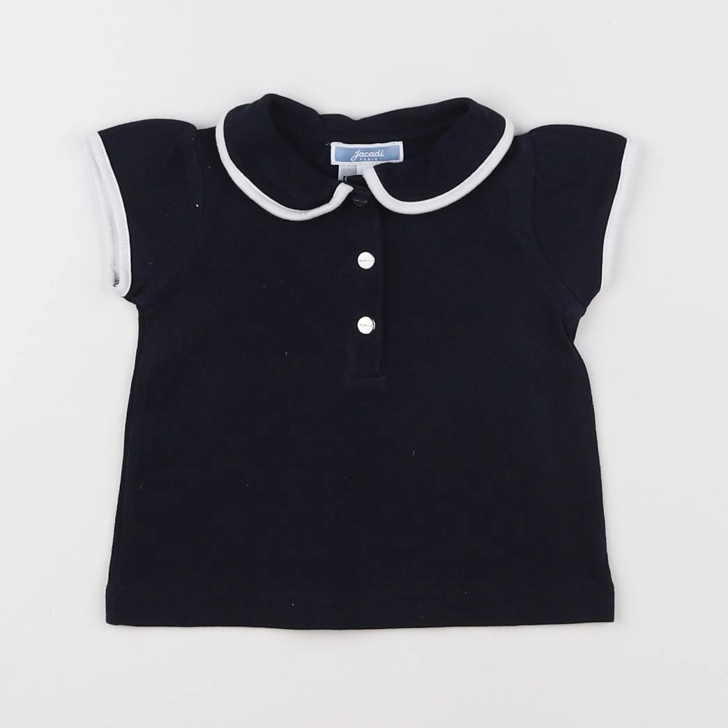 Jacadi - tee-shirt blanc, bleu - 12 mois