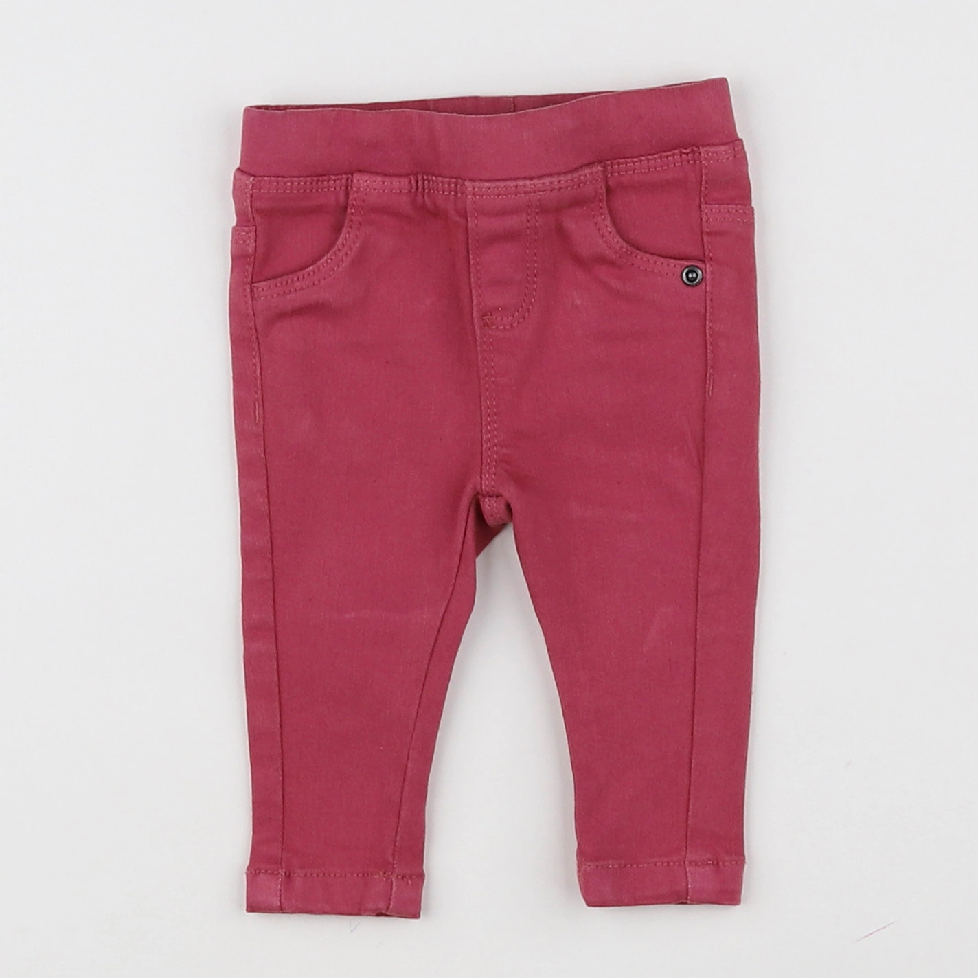 Vertbaudet - jegging rose, rouge - 3 mois