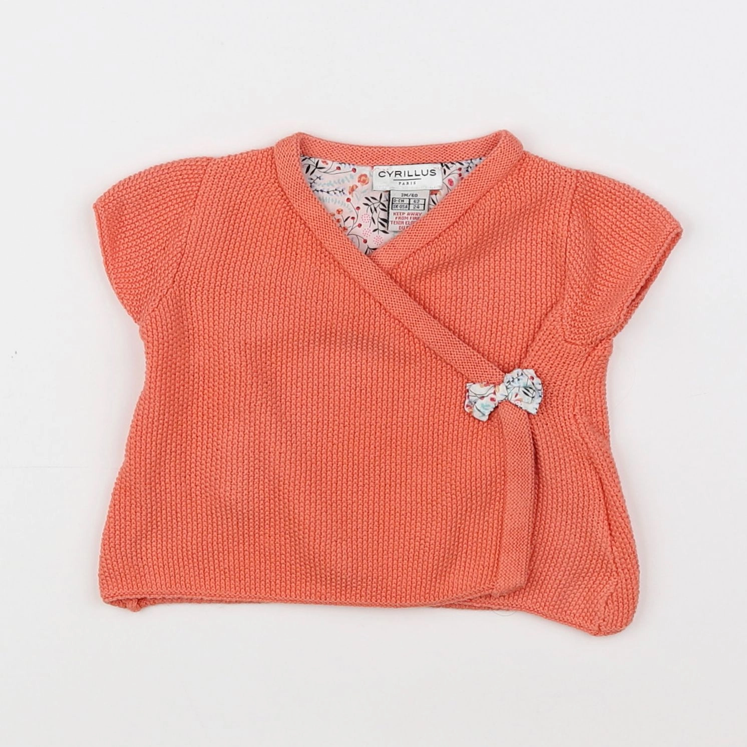 Cyrillus - gilet orange - 3 mois