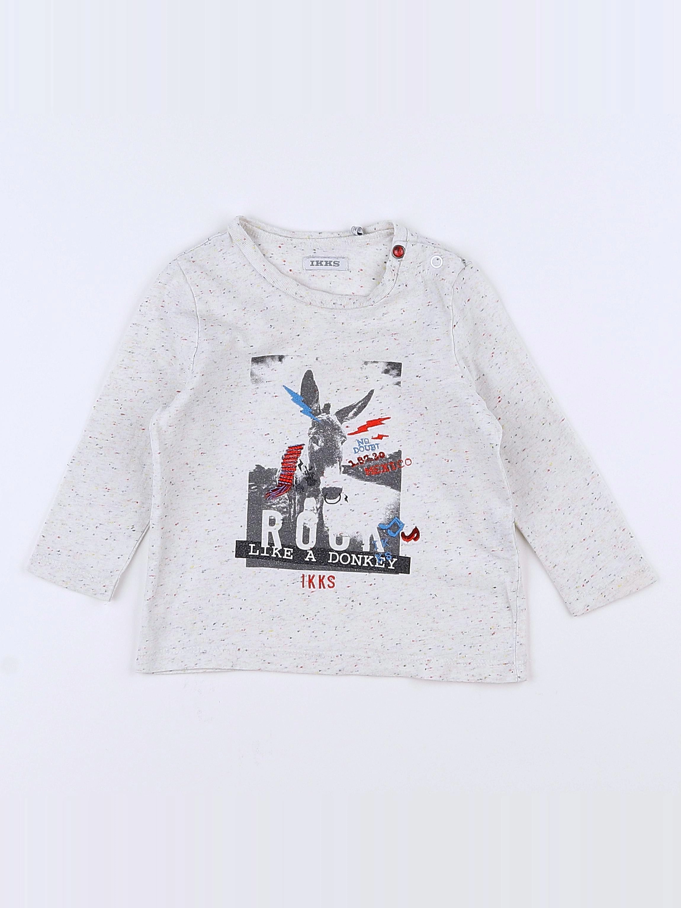 IKKS - tee-shirt beige - 12 mois