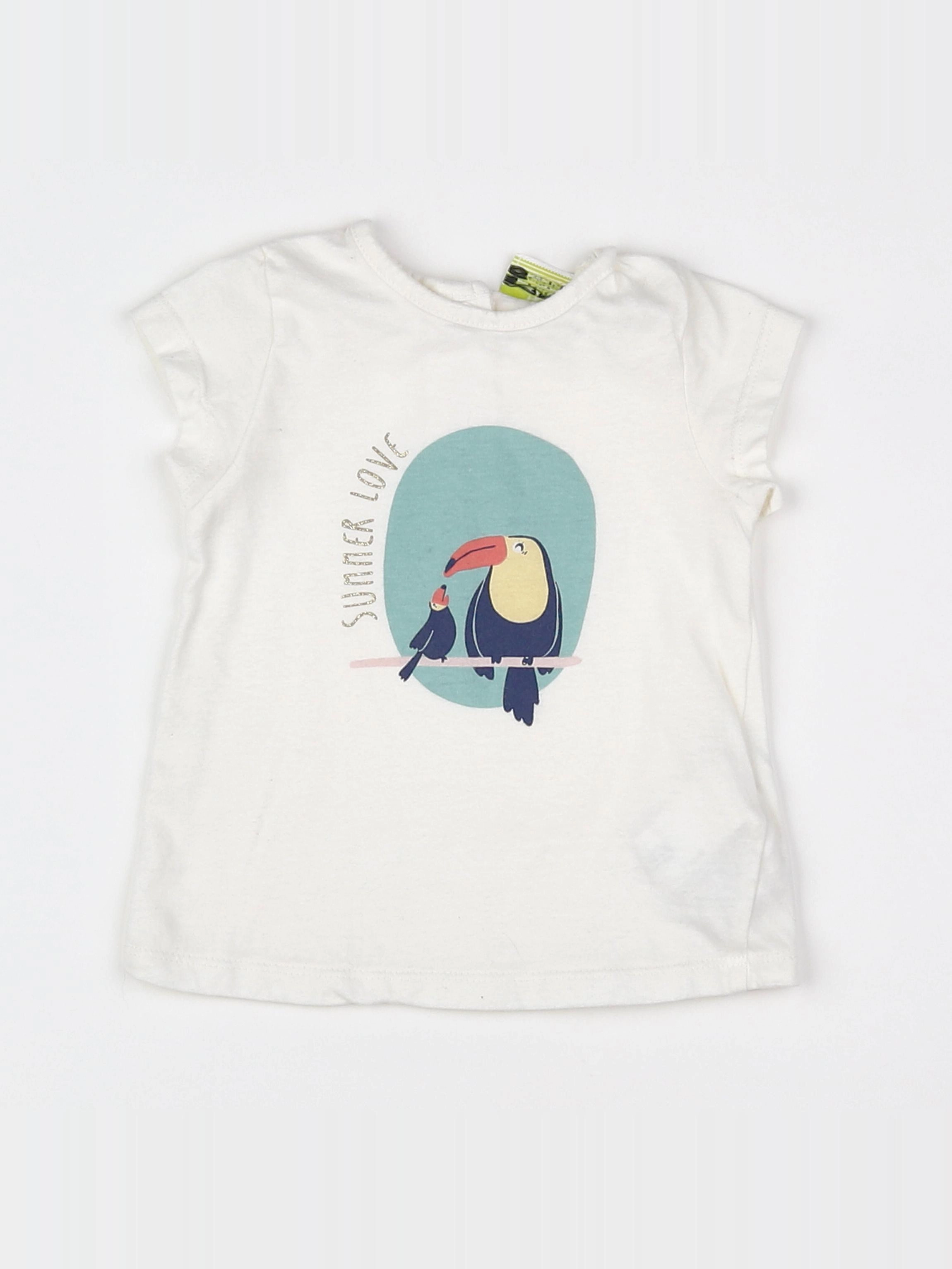 Tape à l'oeil - tee-shirt blanc - 6 mois