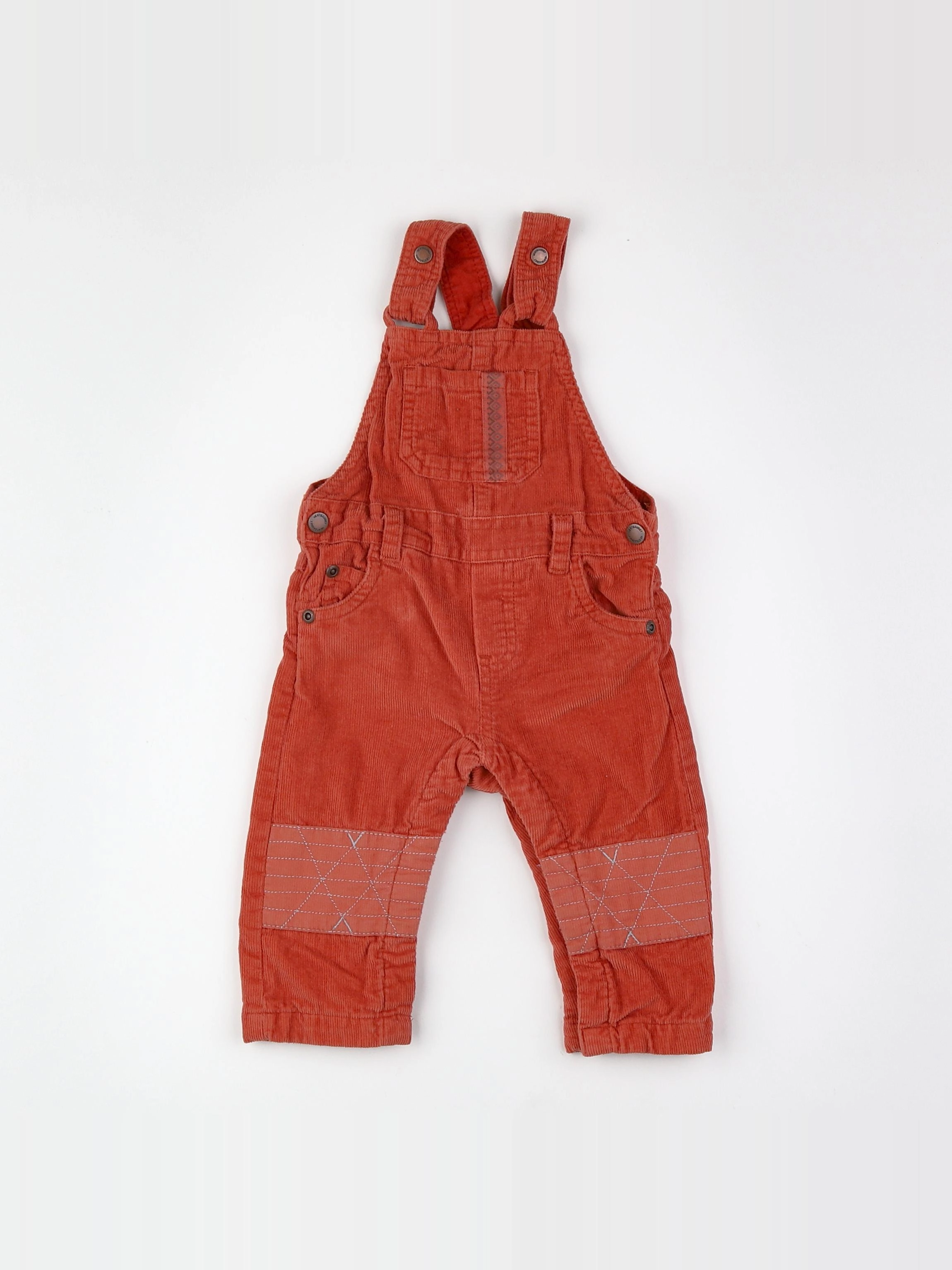 Vertbaudet - salopette orange - 9 mois