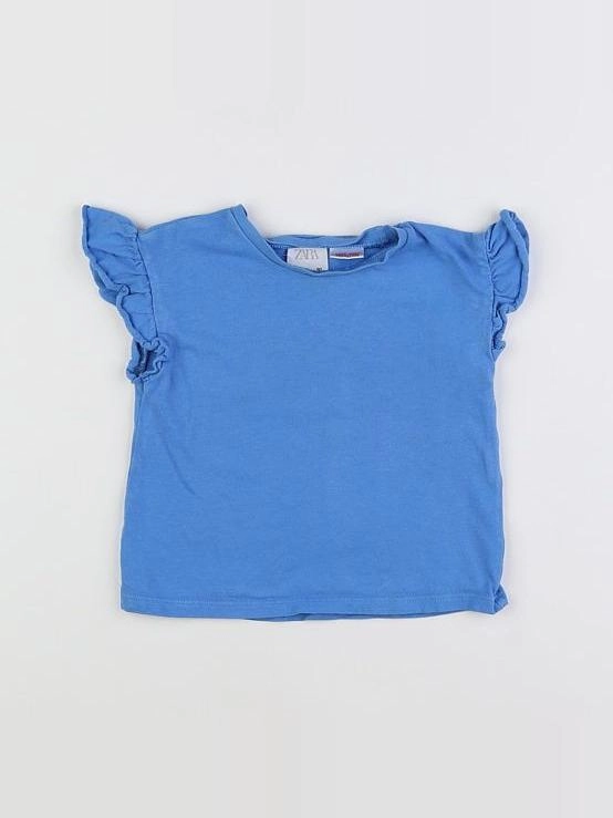 Zara - tee-shirt bleu - 9/12 mois