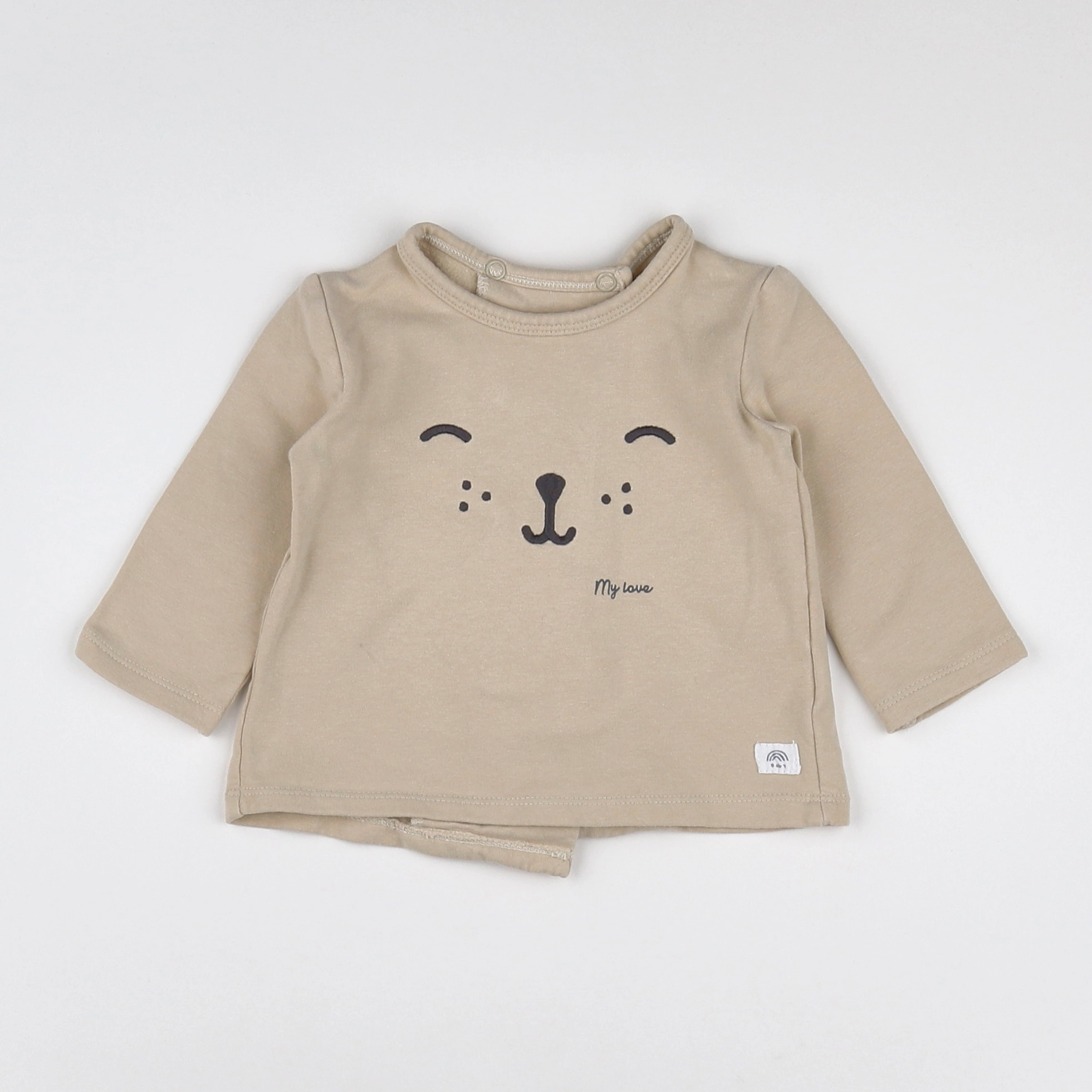 La Redoute - sweat beige - 3 mois