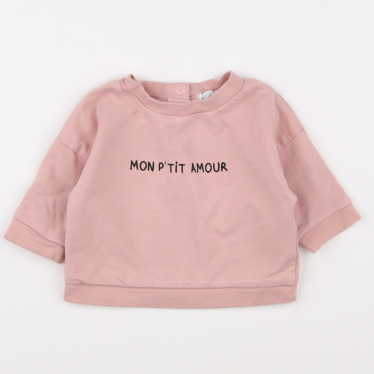 Vertbaudet - sweat rose - 3 mois
