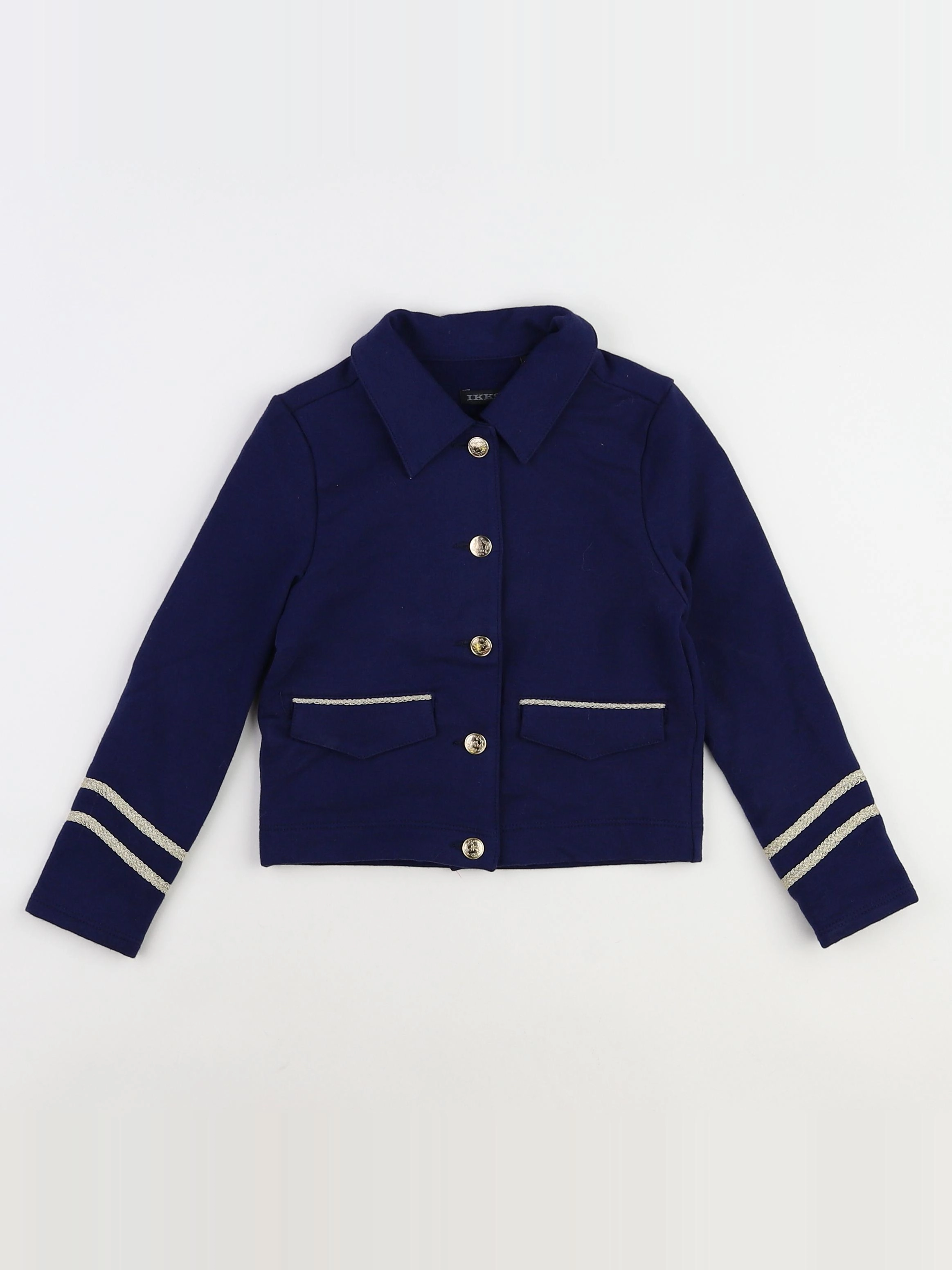 IKKS - veste doublé bleu, or (neuf) - 8 ans