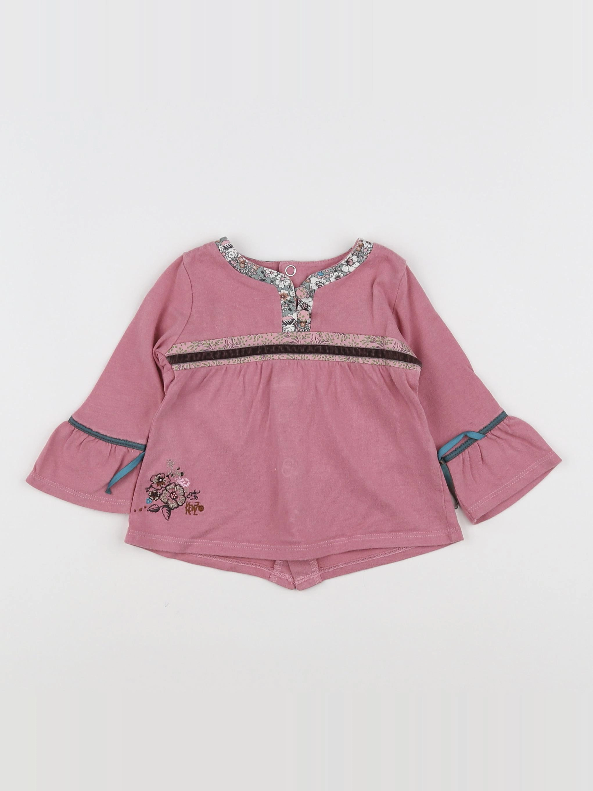Kenzo - tee-shirt rose - 6 mois