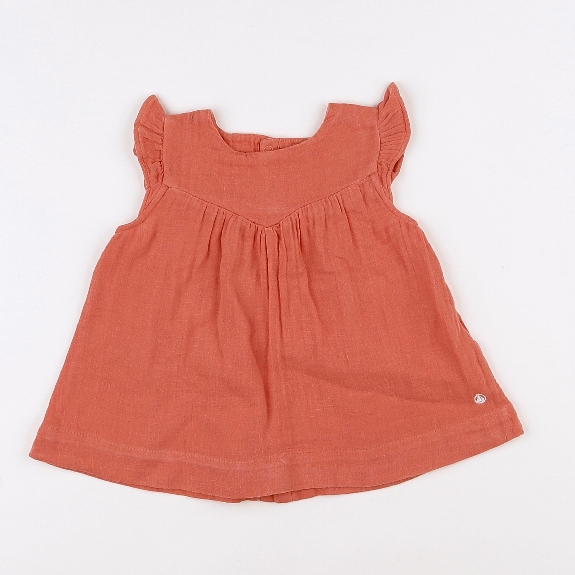 Petit Bateau - robe orange - 3 mois