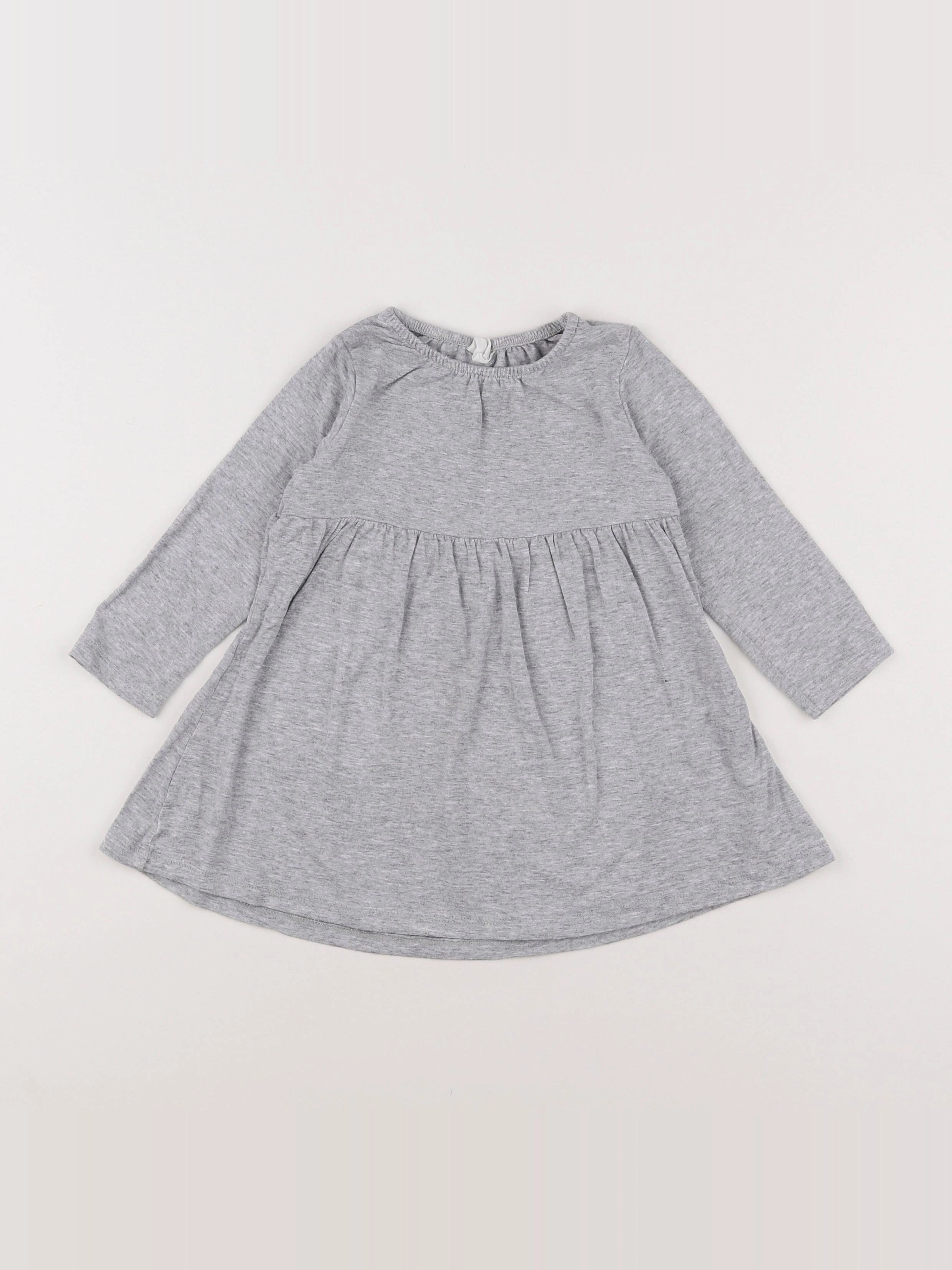 H&M - robe gris - 9/12 mois