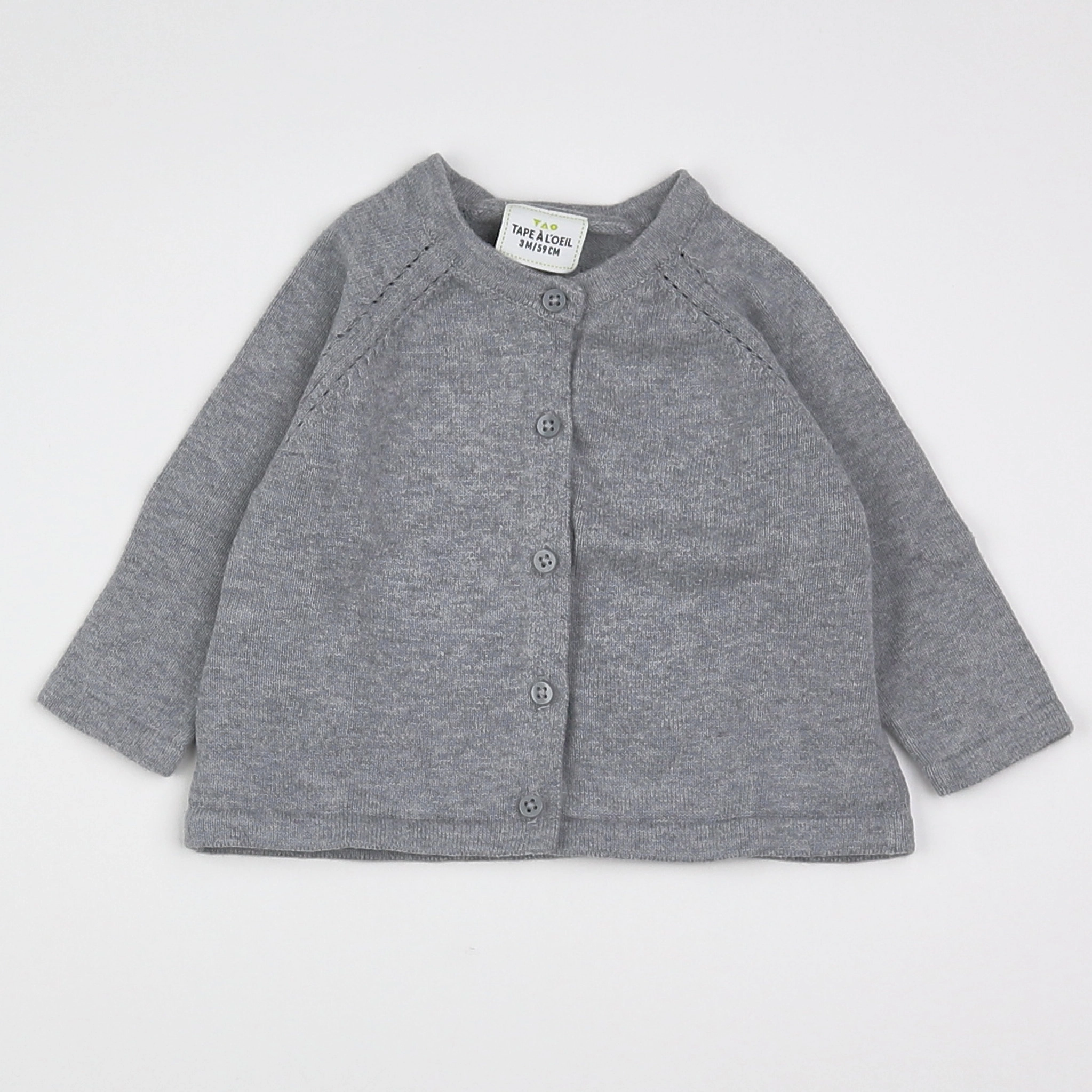 Tape à l'oeil - gilet gris - 3 mois