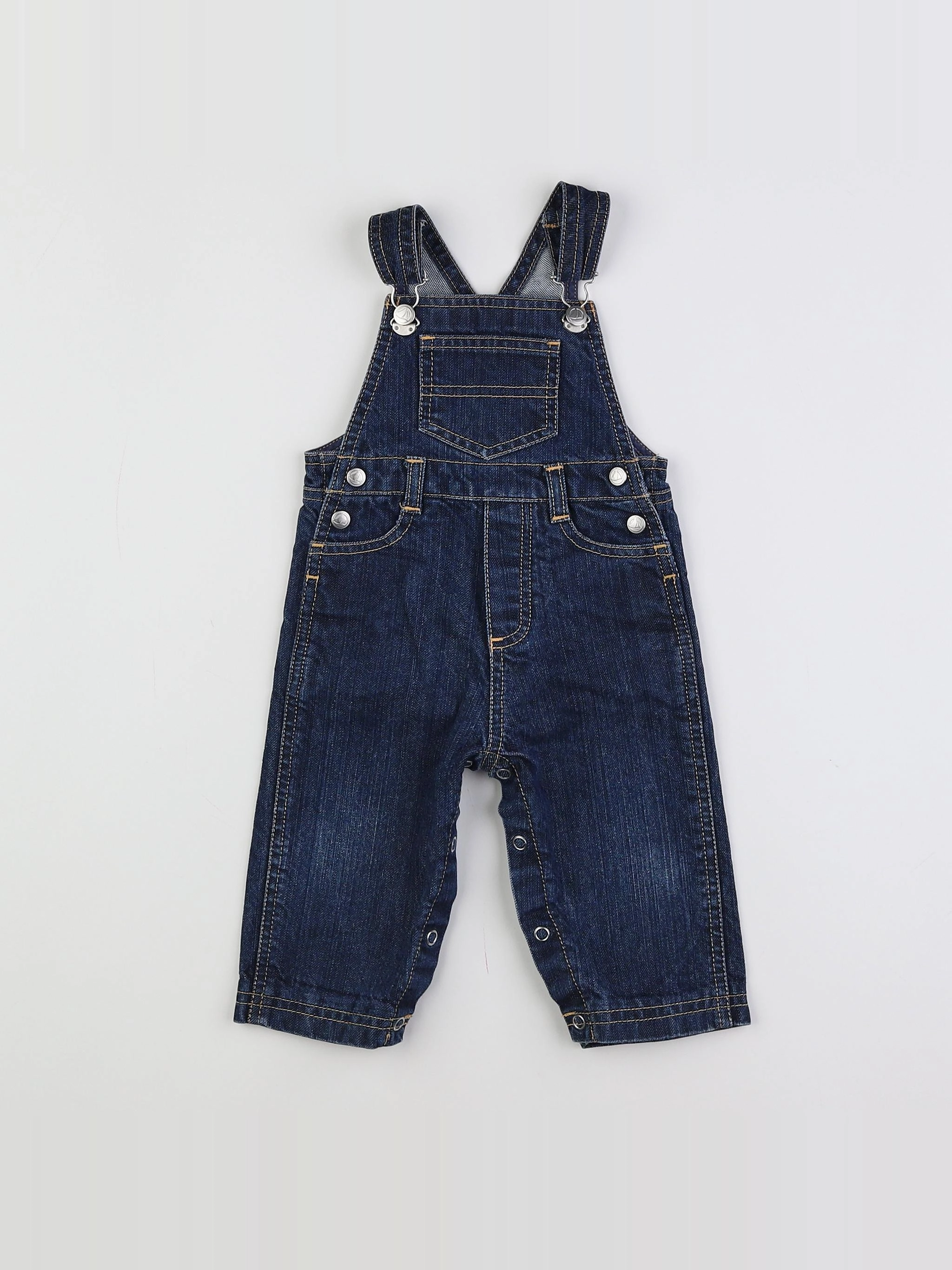 Petit Bateau - salopette bleu - 6 mois