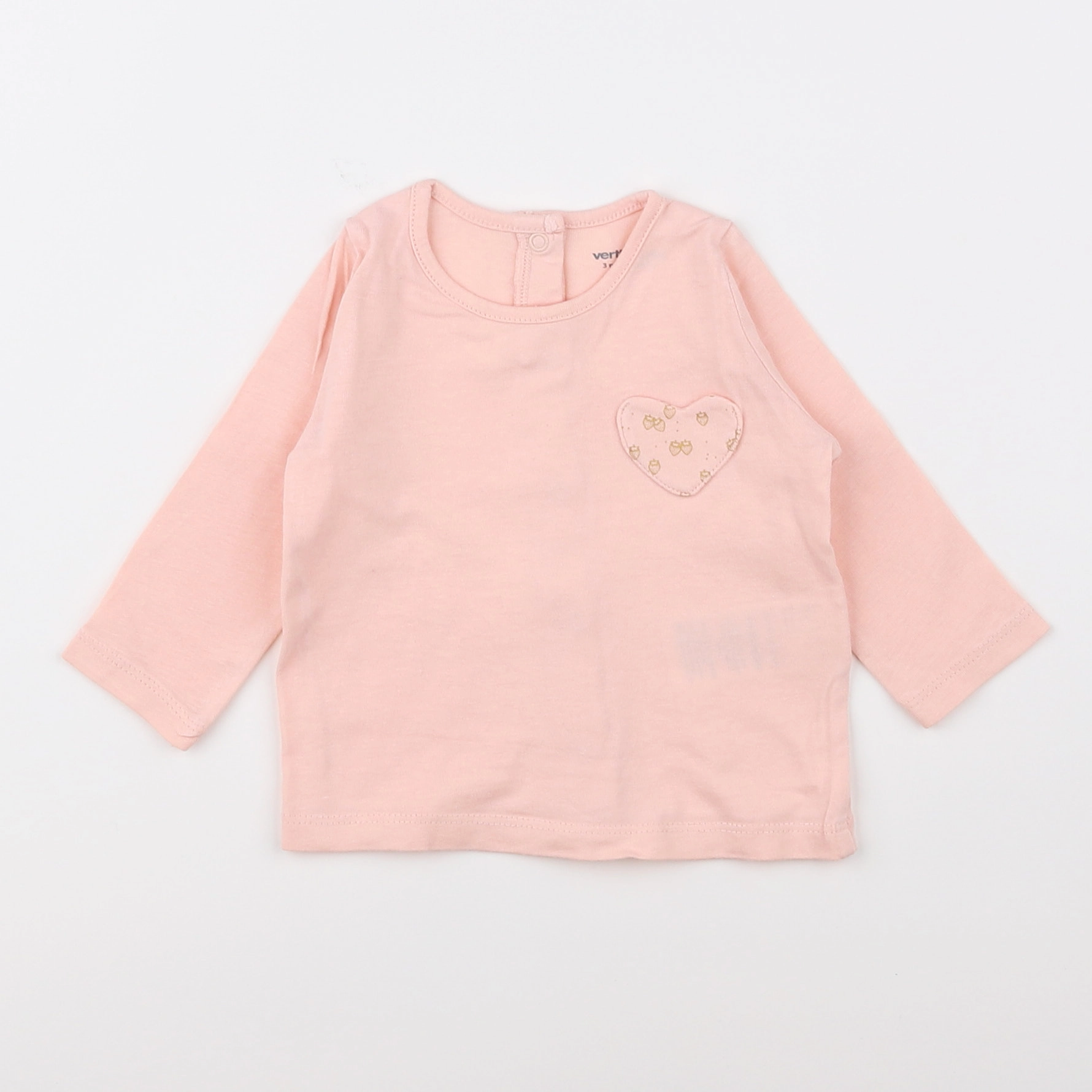 Vertbaudet - tee-shirt rose - 3 mois