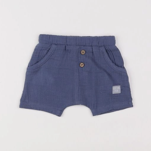 Cotton Fish - short bleu - 1 mois