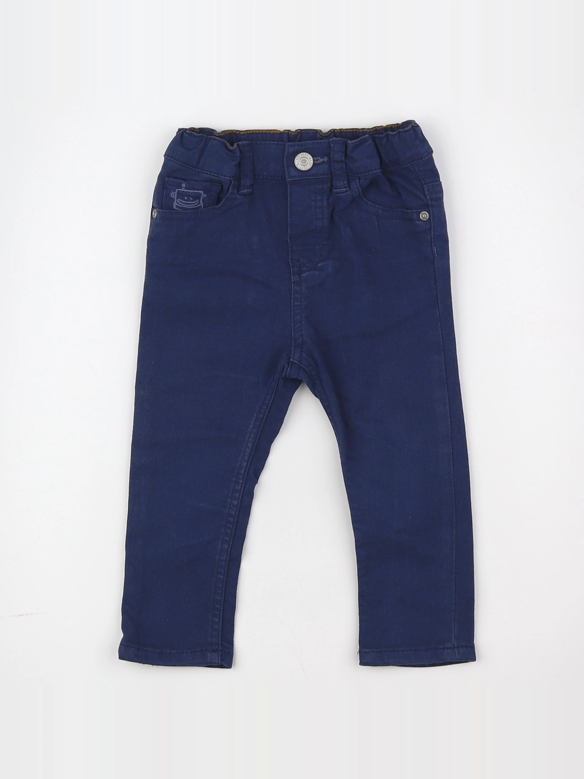H&M - pantalon bleu - 9/12 mois