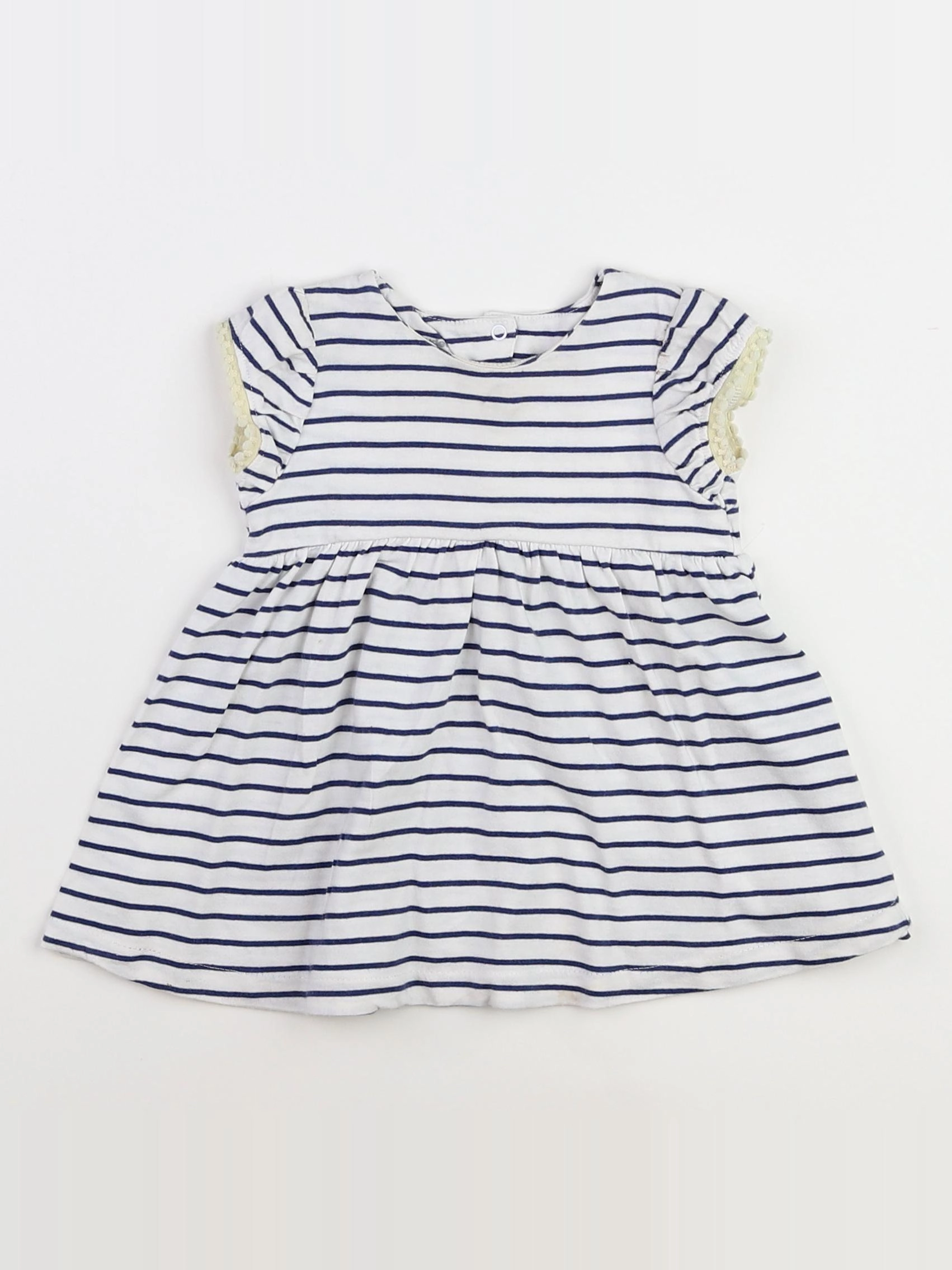 Vertbaudet - robe blanc - 12 mois