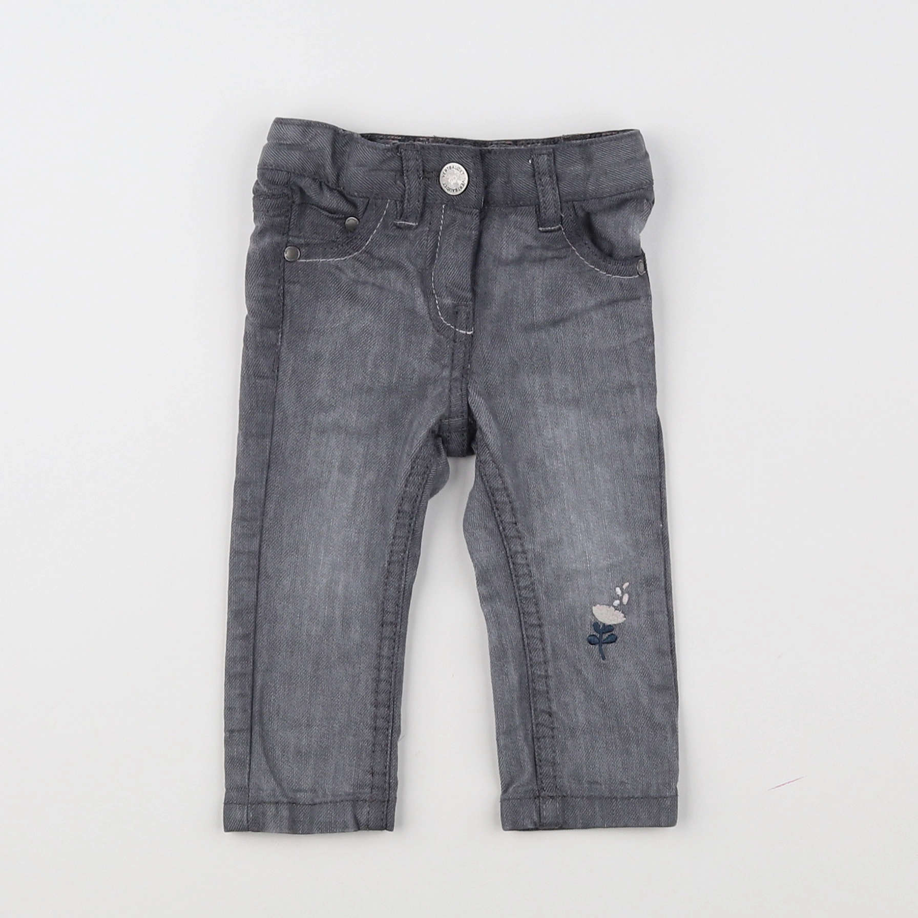 Vertbaudet - jean gris - 3 mois