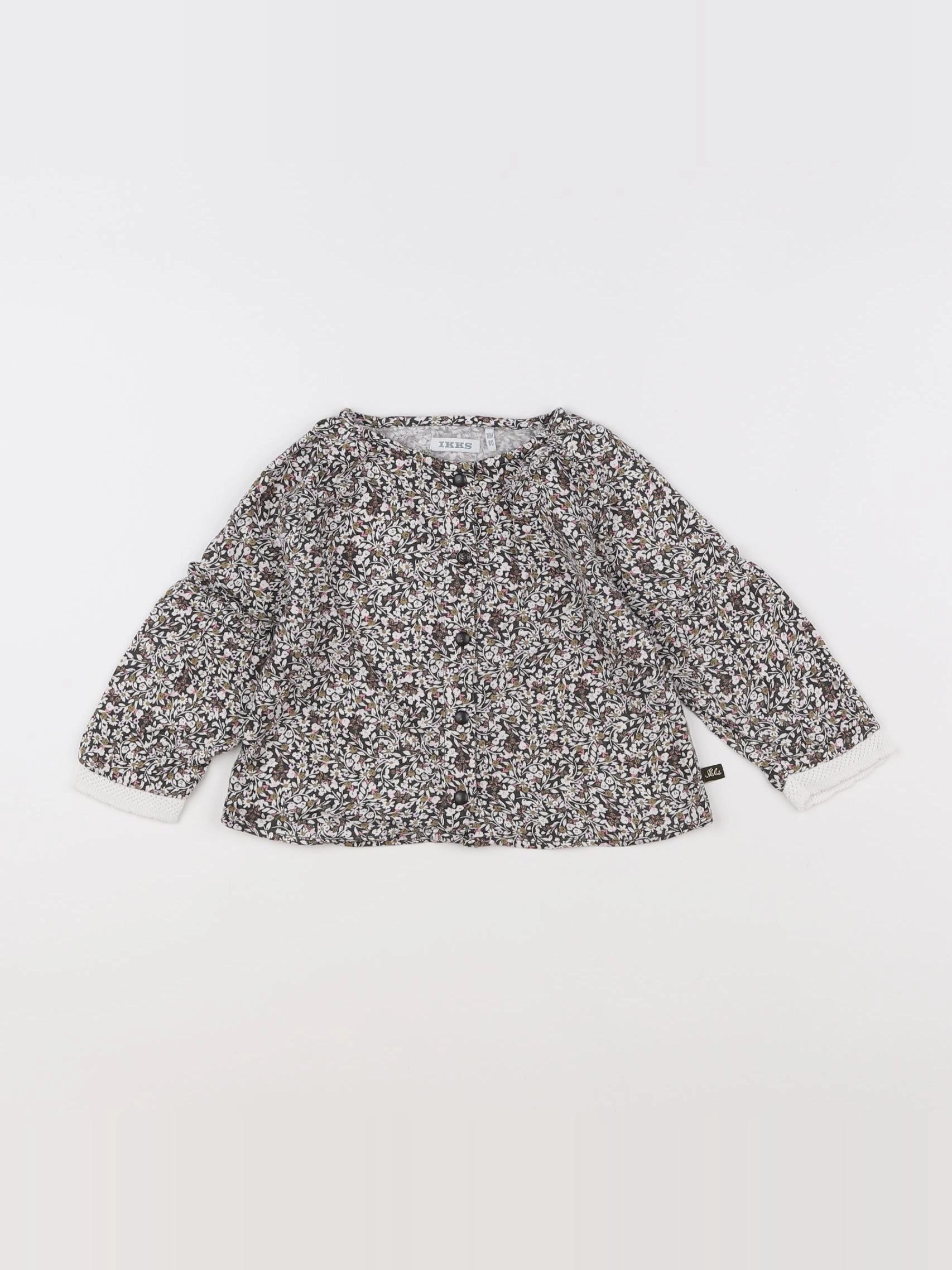 IKKS - blouse marron - 18 mois