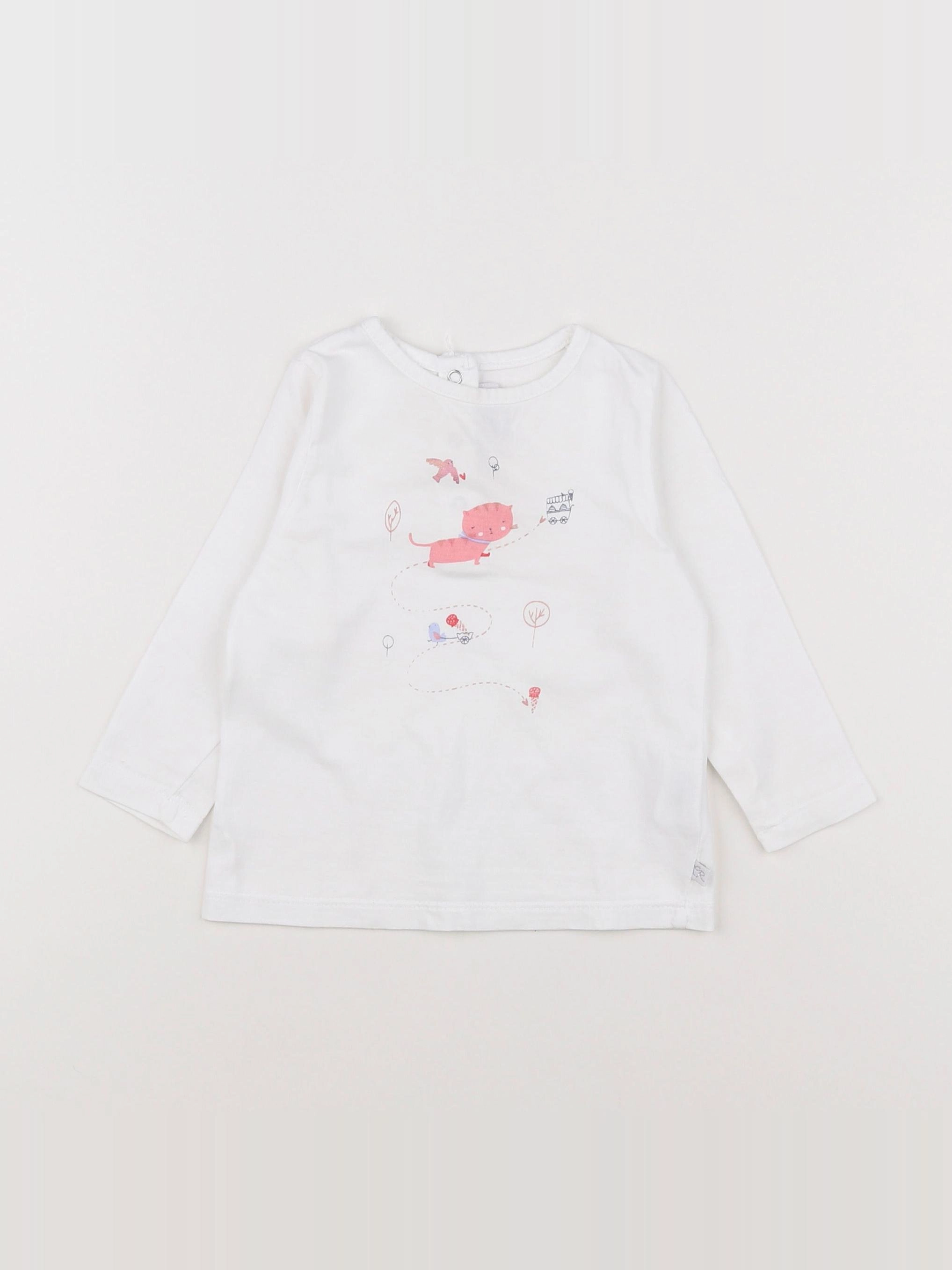 Cadet Rousselle - tee-shirt blanc - 12 mois