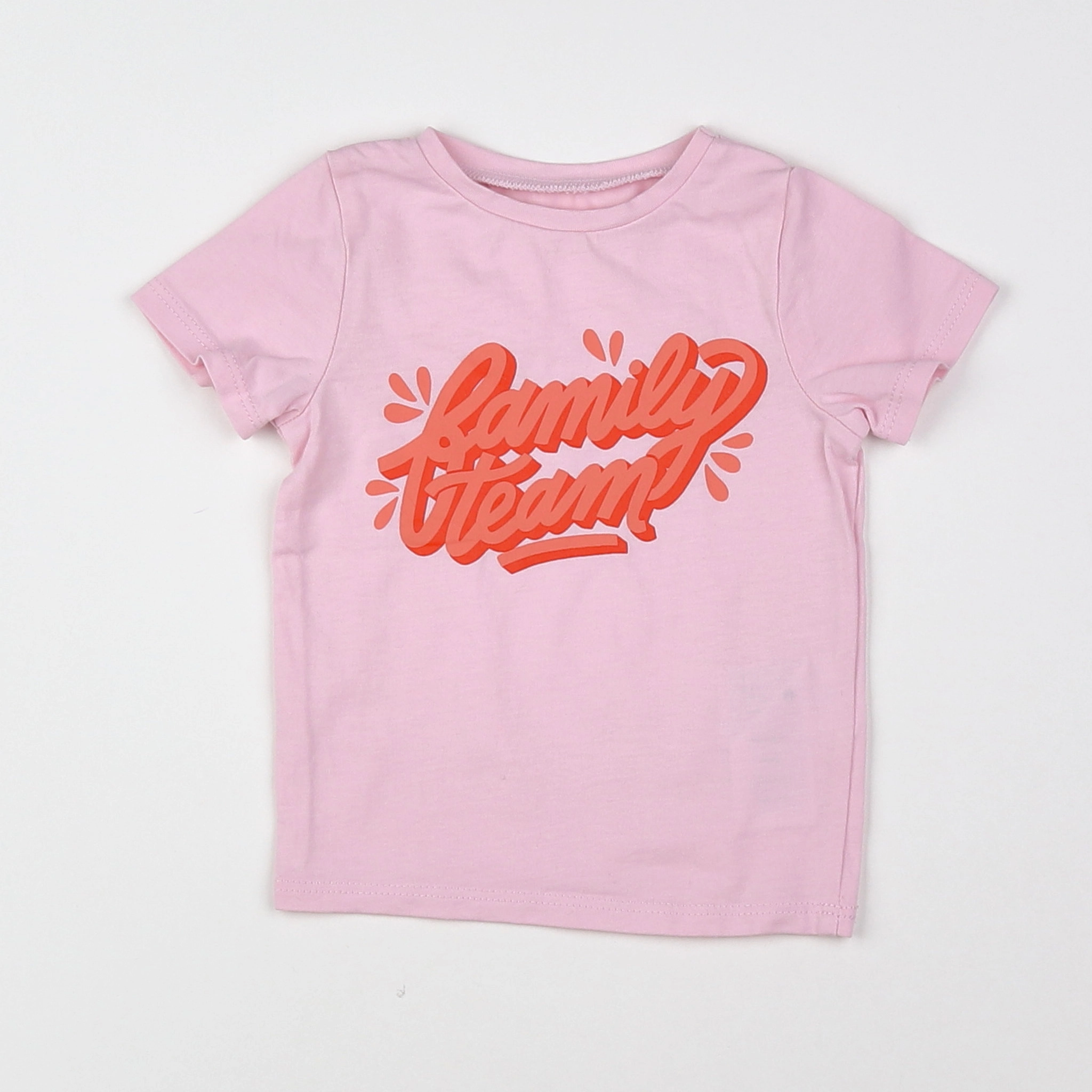 Vertbaudet - tee-shirt rose, orange - 3 mois