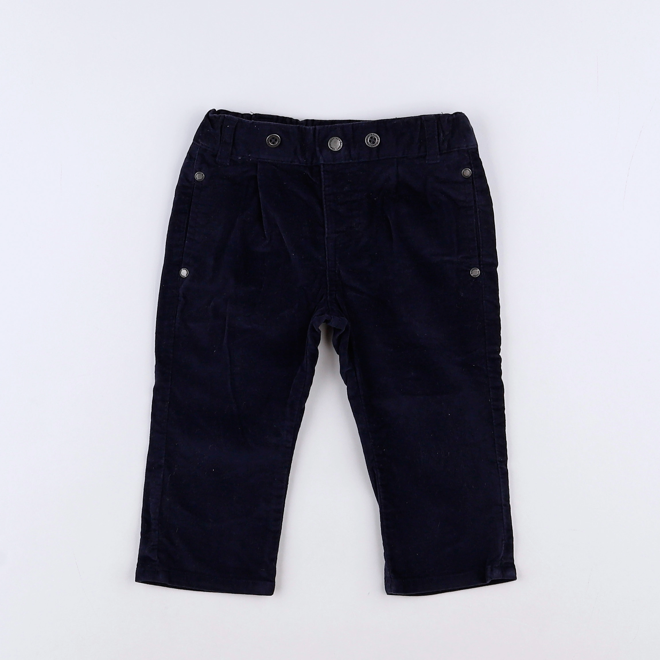 Vertbaudet - pantalon bleu - 12 mois
