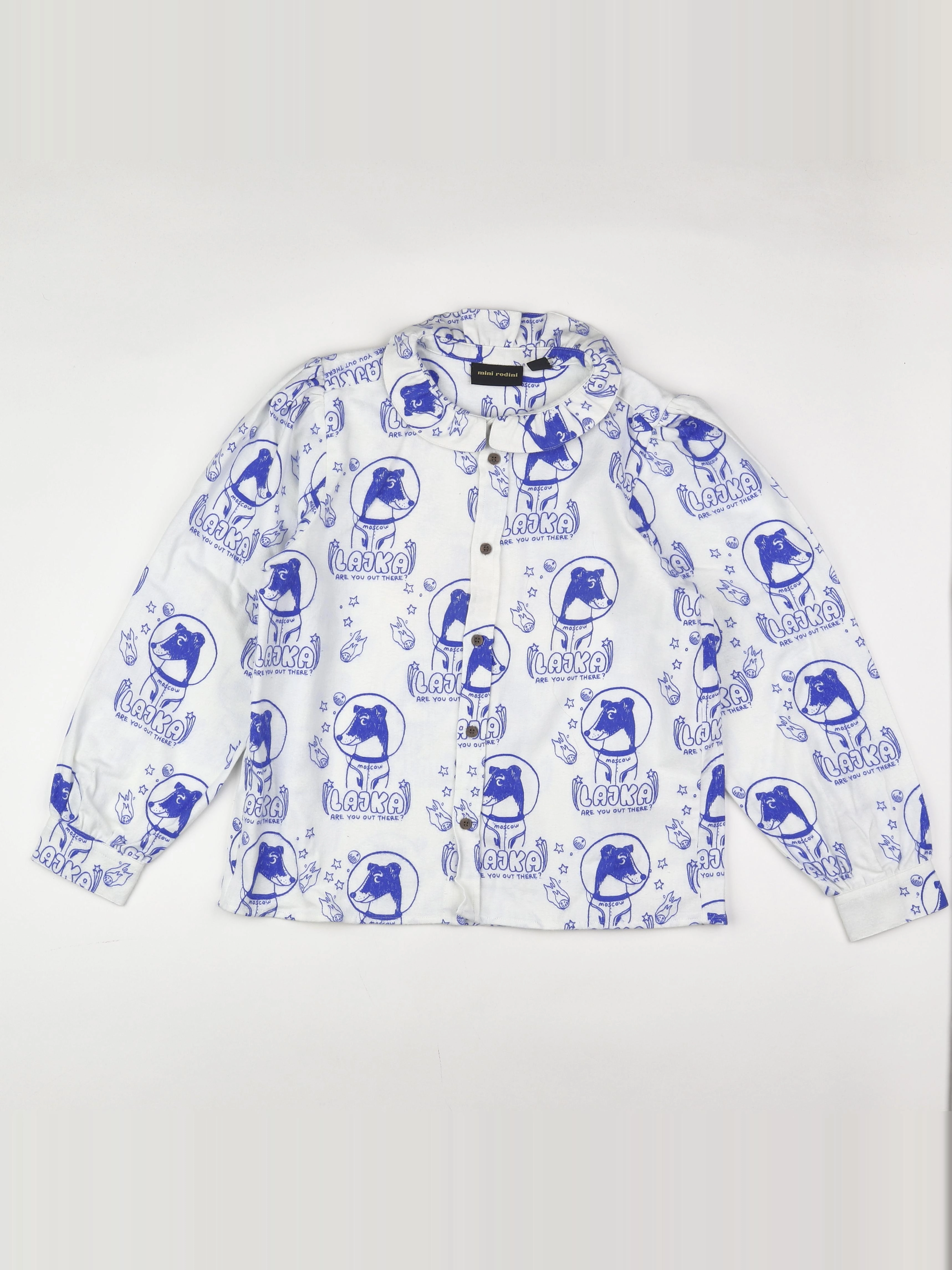 Mini Rodini - chemise blanc, bleu - 10/11 ans
