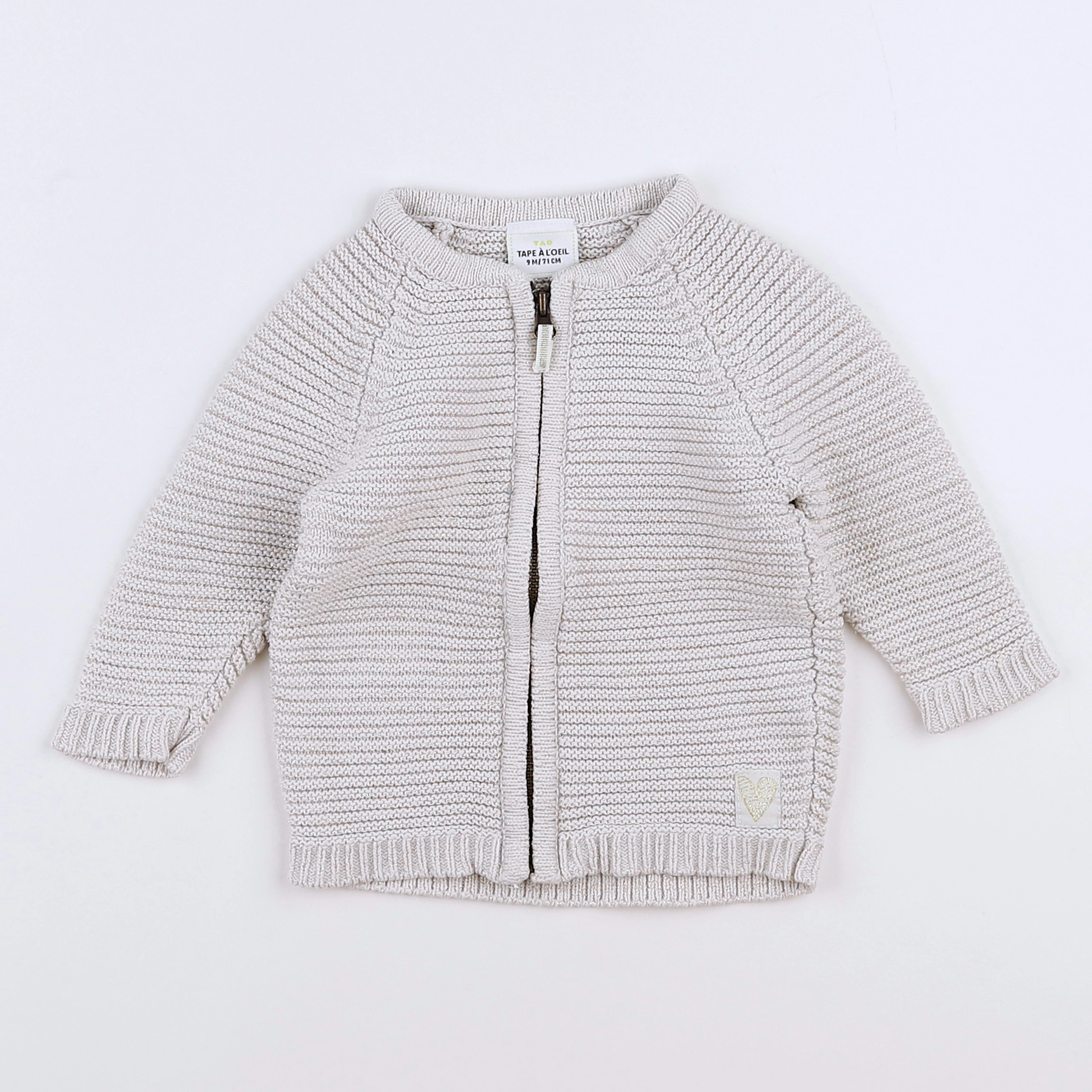 Tape à l'oeil - gilet beige, or - 9 mois