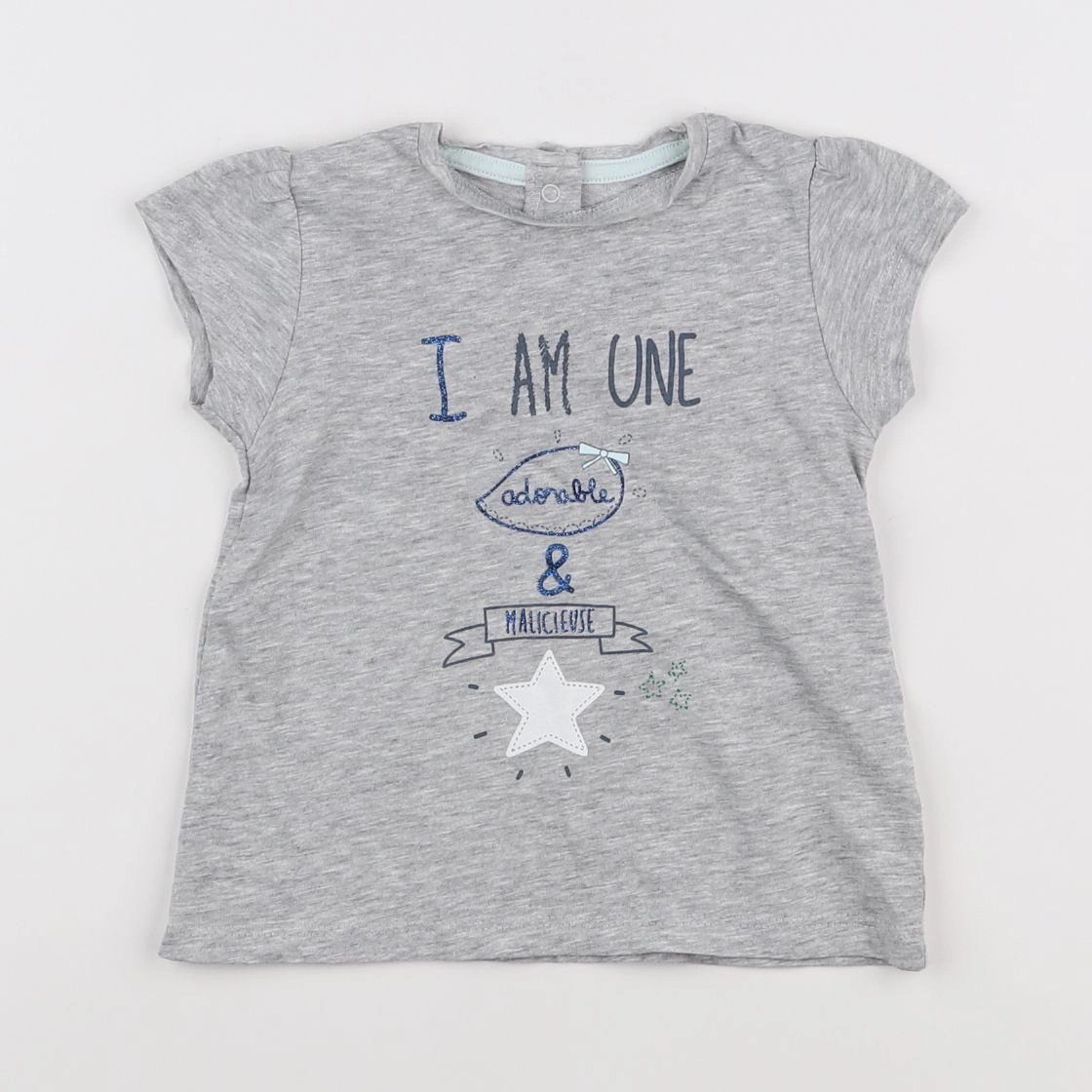 Vertbaudet - tee-shirt gris - 12 mois