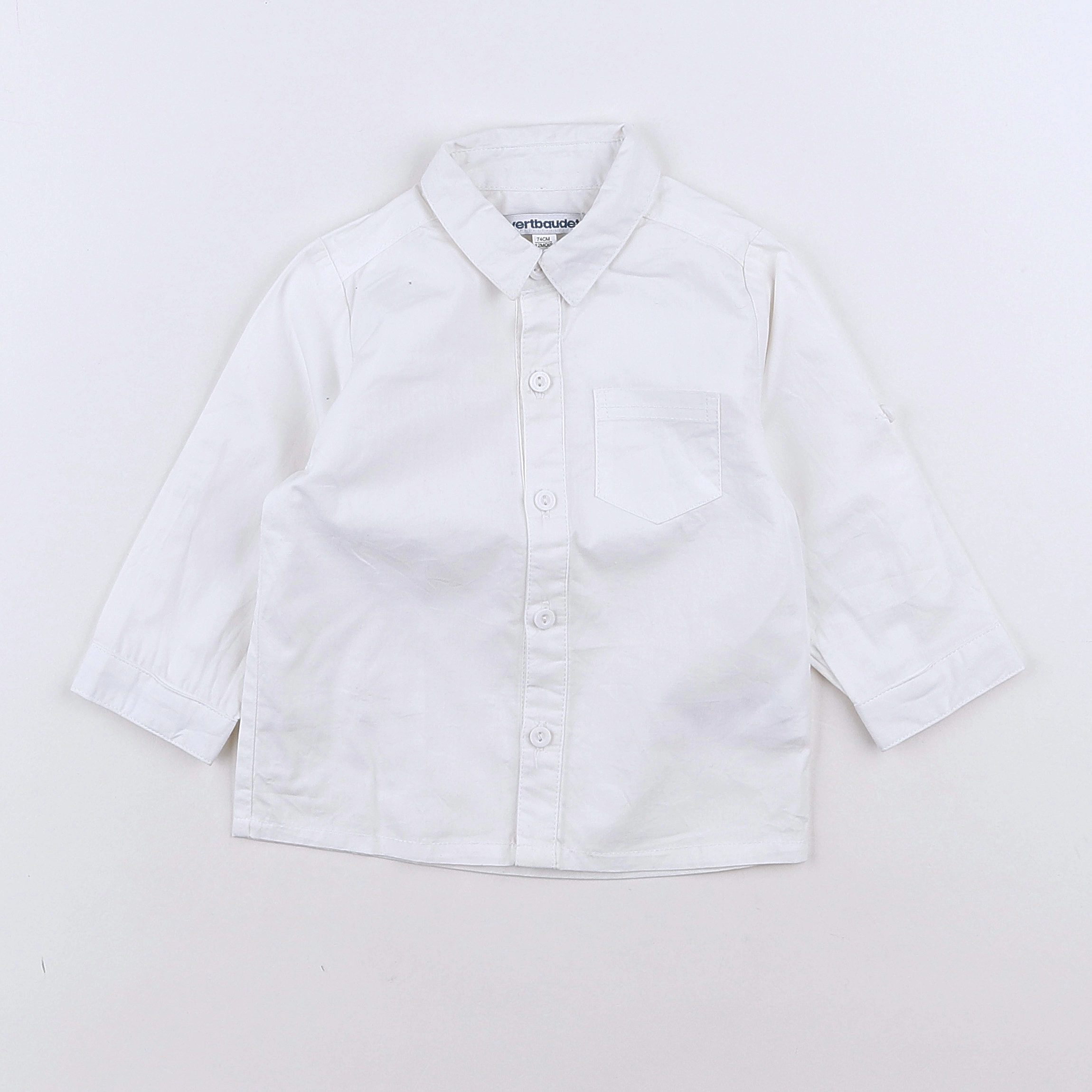 Vertbaudet - chemise blanc - 12 mois