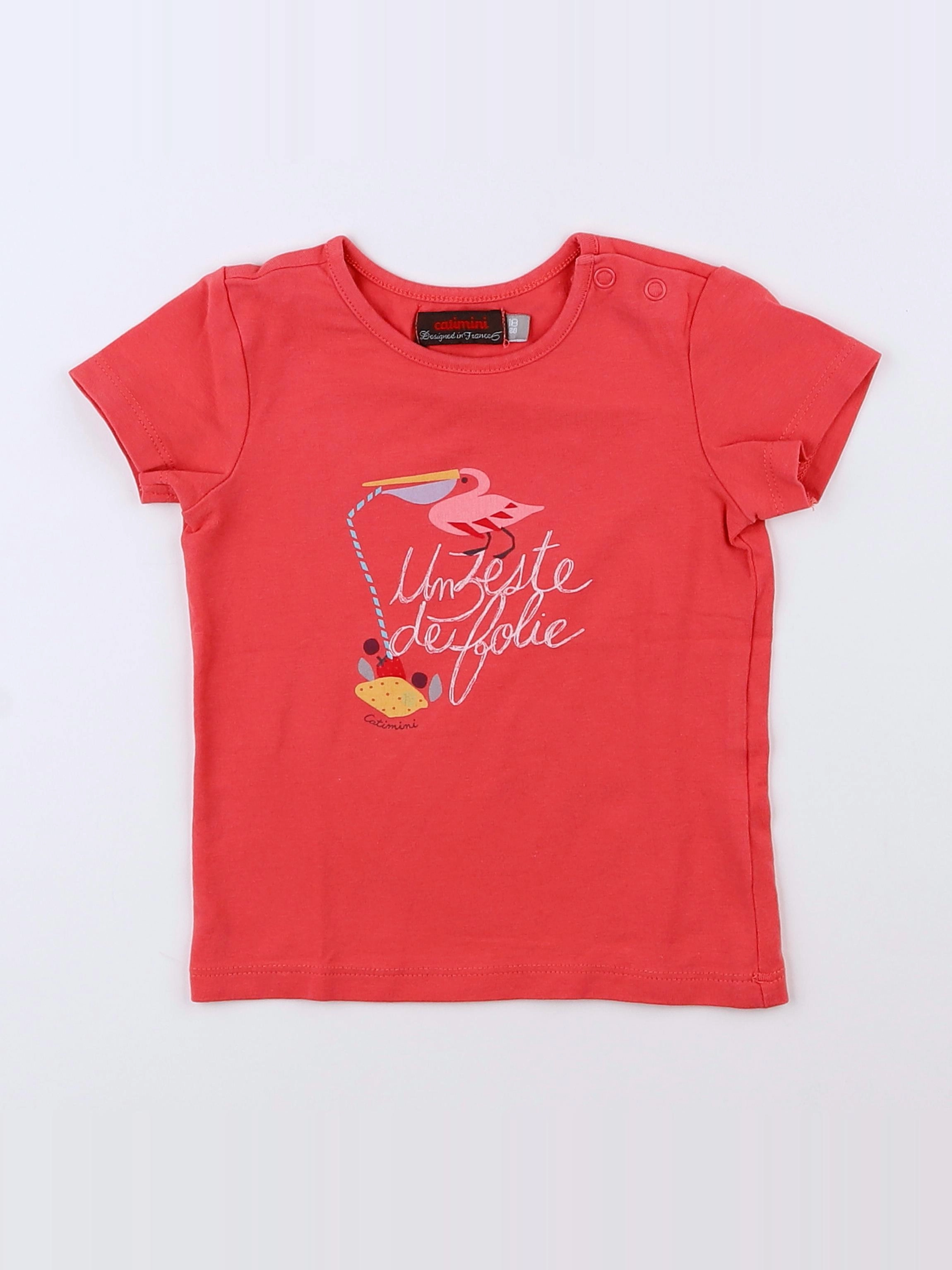 Catimini - tee-shirt rose - 18 mois
