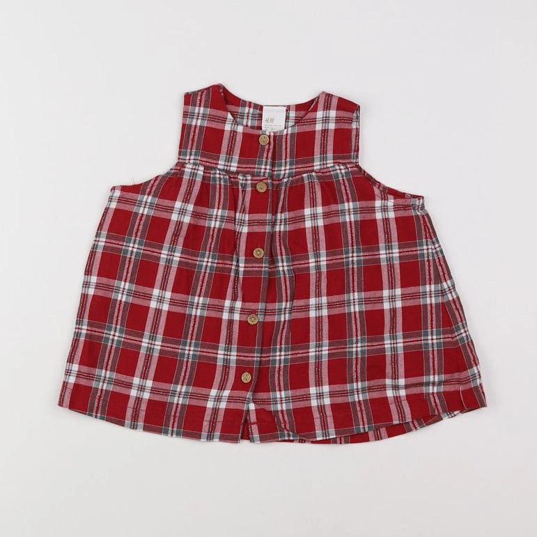 H&M - robe rouge - 6 mois