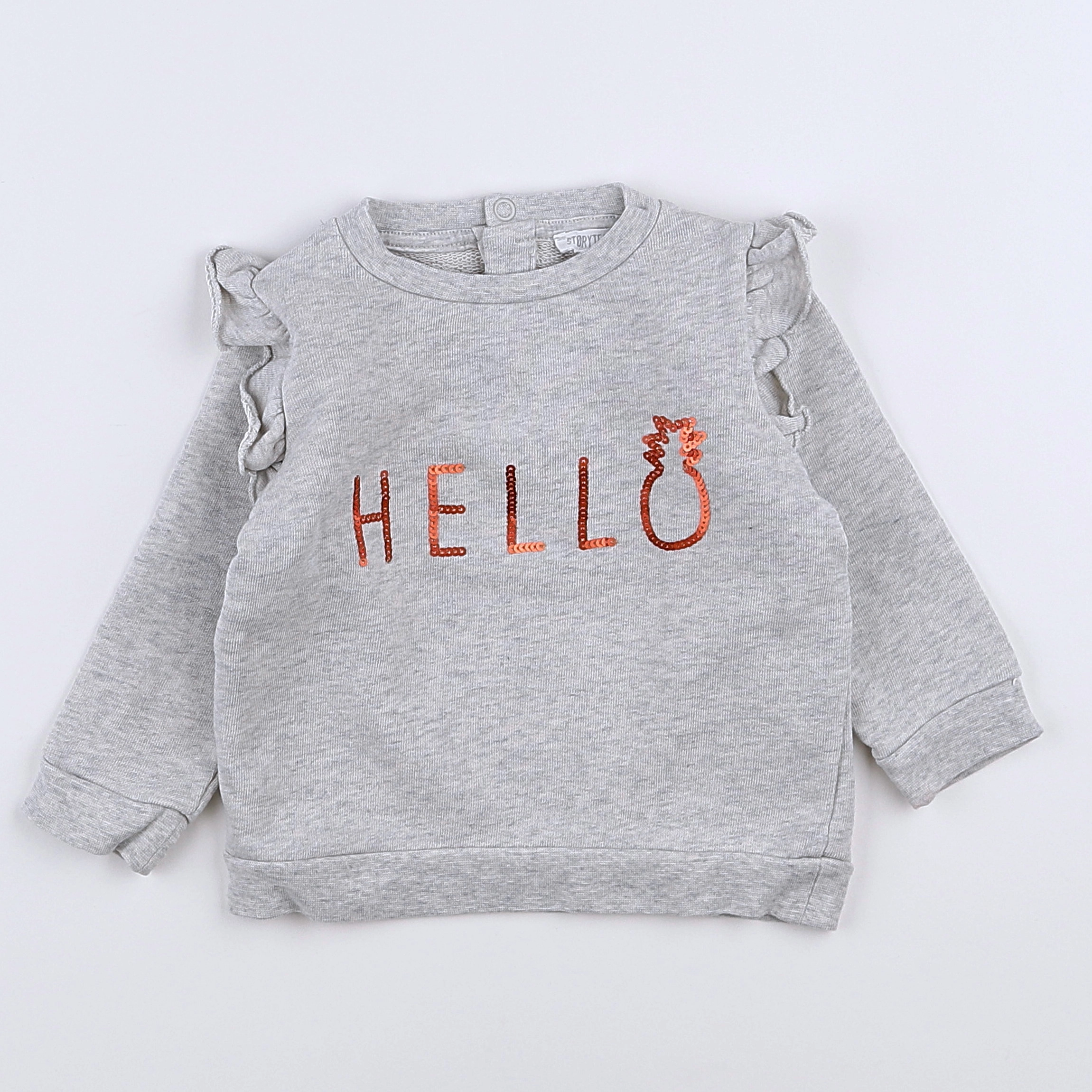 Storytelling - sweat gris - 9 mois