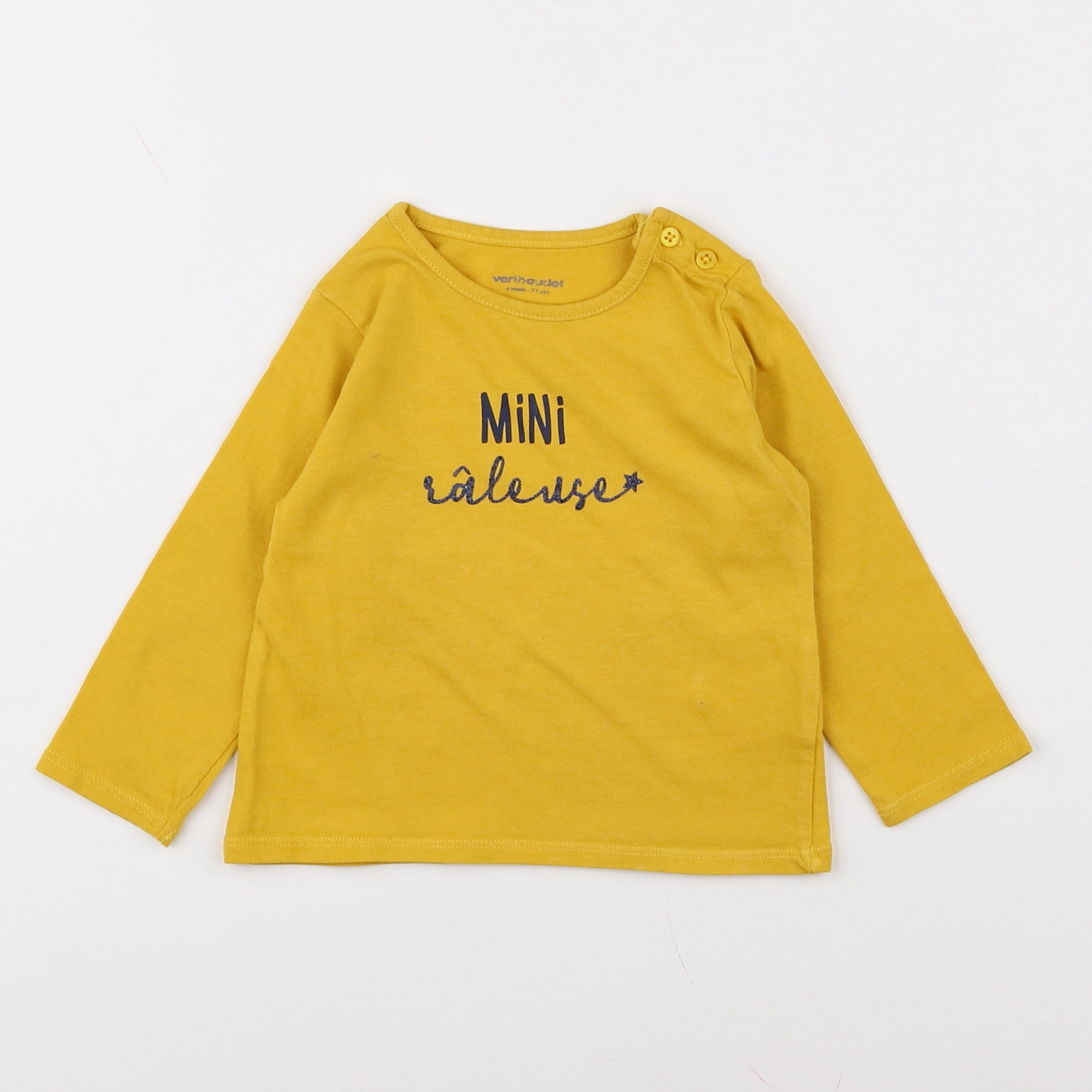 Vertbaudet - tee-shirt jaune - 9 mois