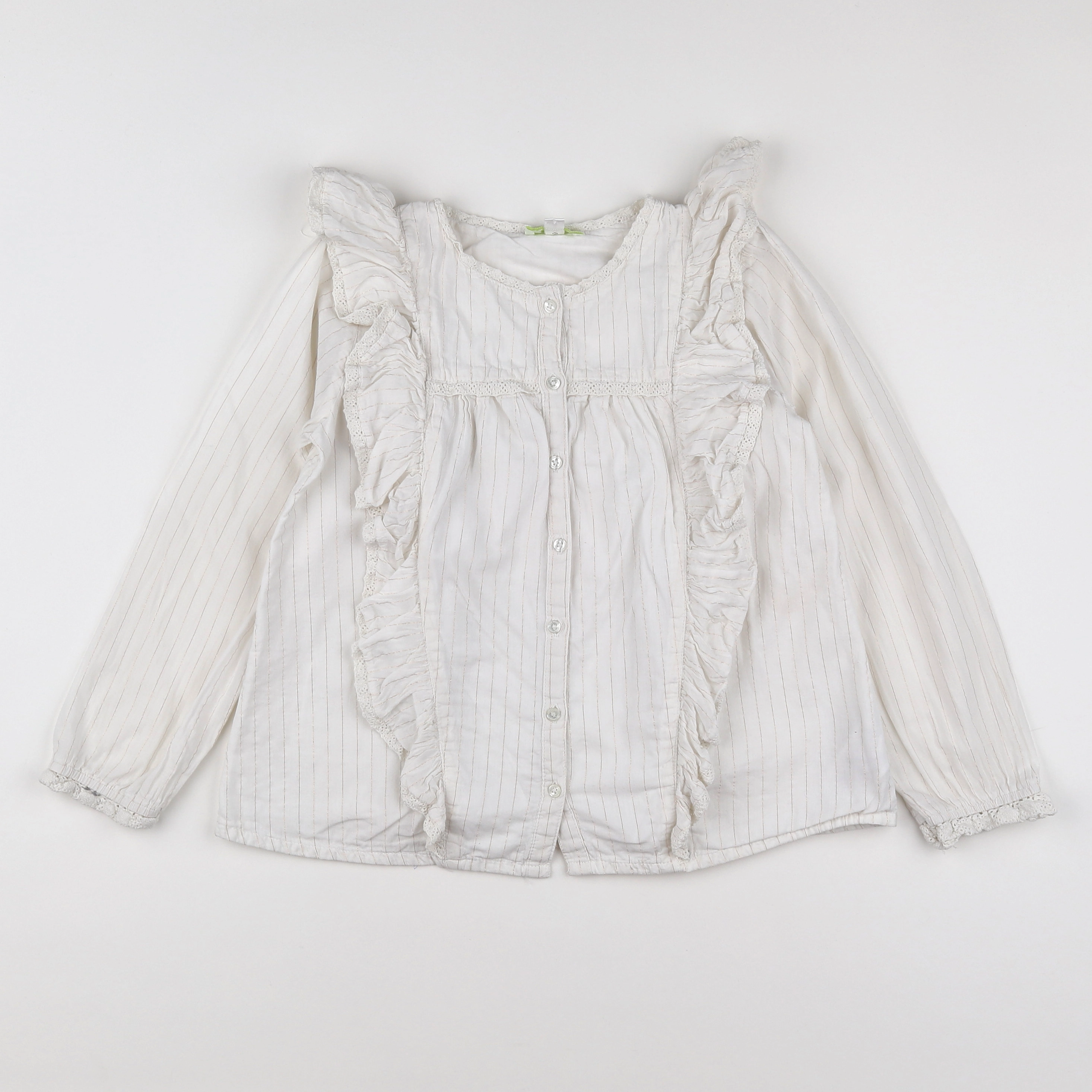 Vertbaudet - blouse blanc, or - 9 ans