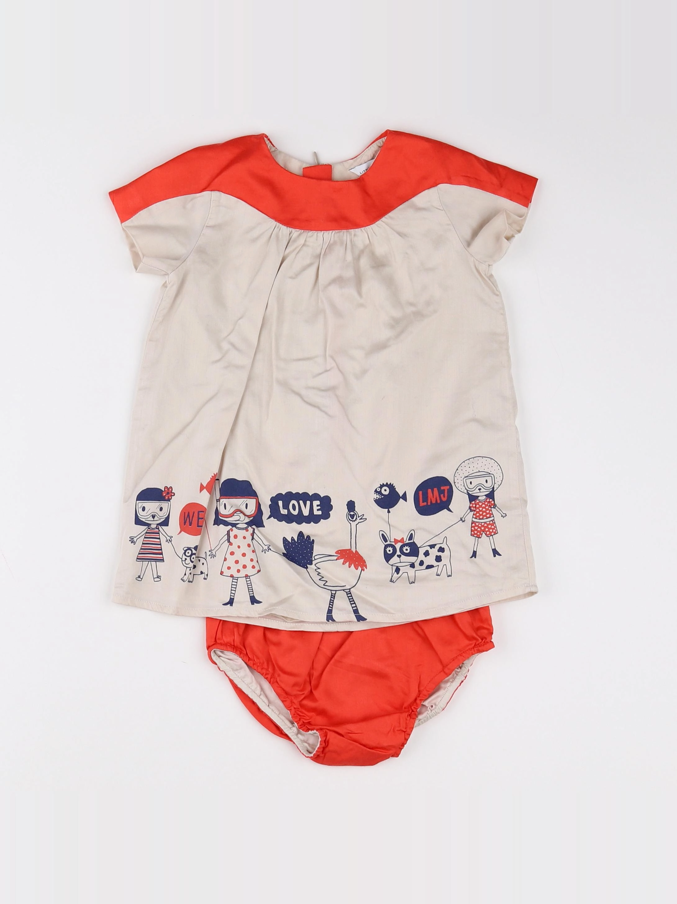 Little marc jacobs - robe beige - 12 mois