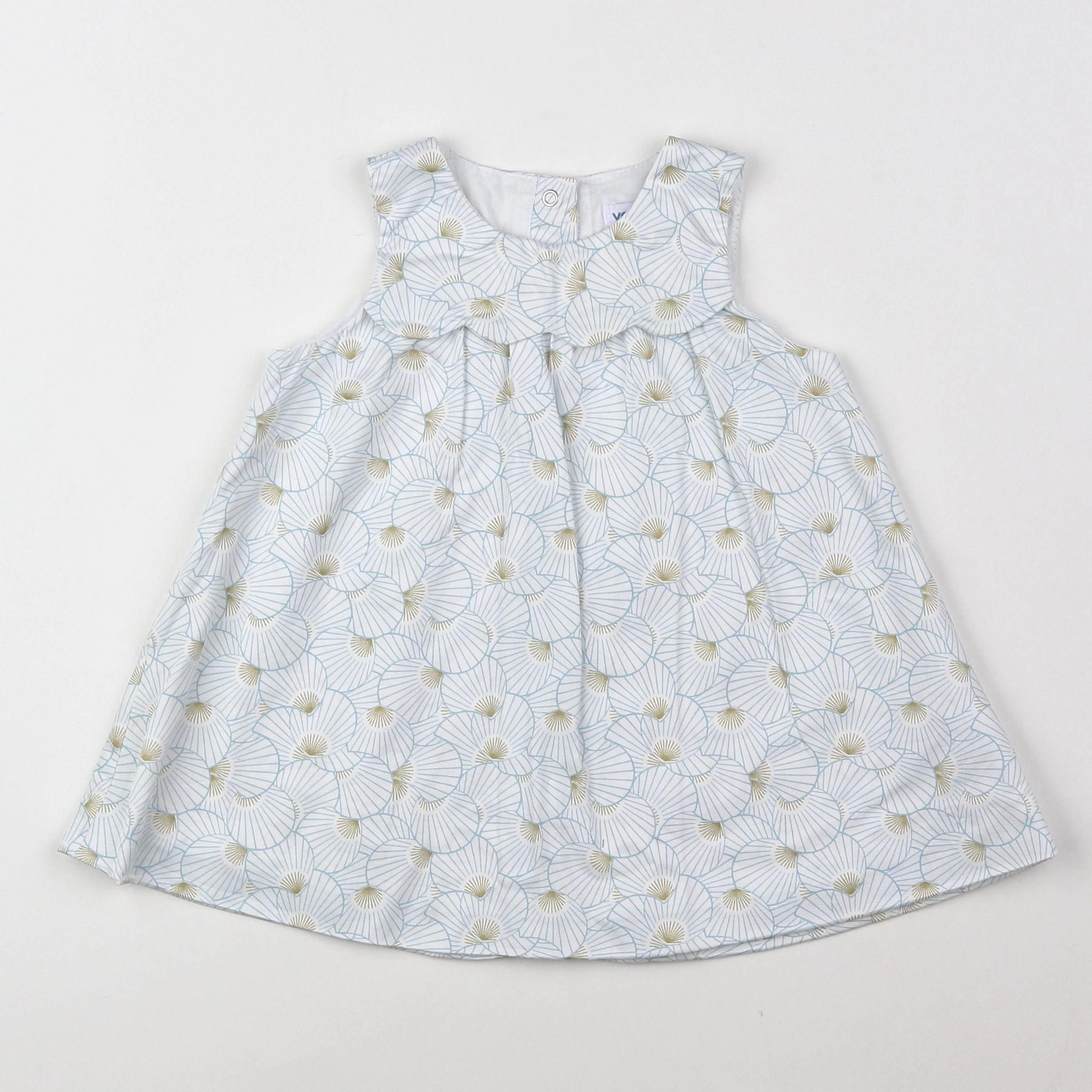 Vertbaudet - robe bleu, blanc - 9 mois