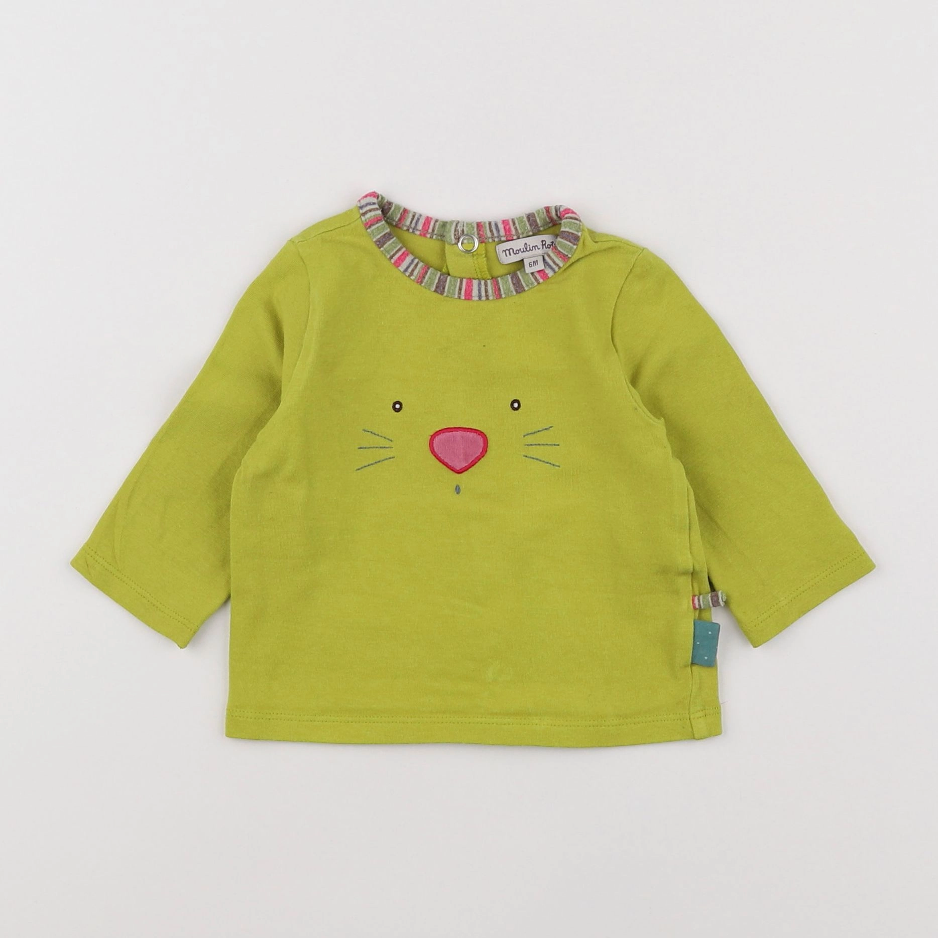 Moulin Roty - tee-shirt vert - 6 mois