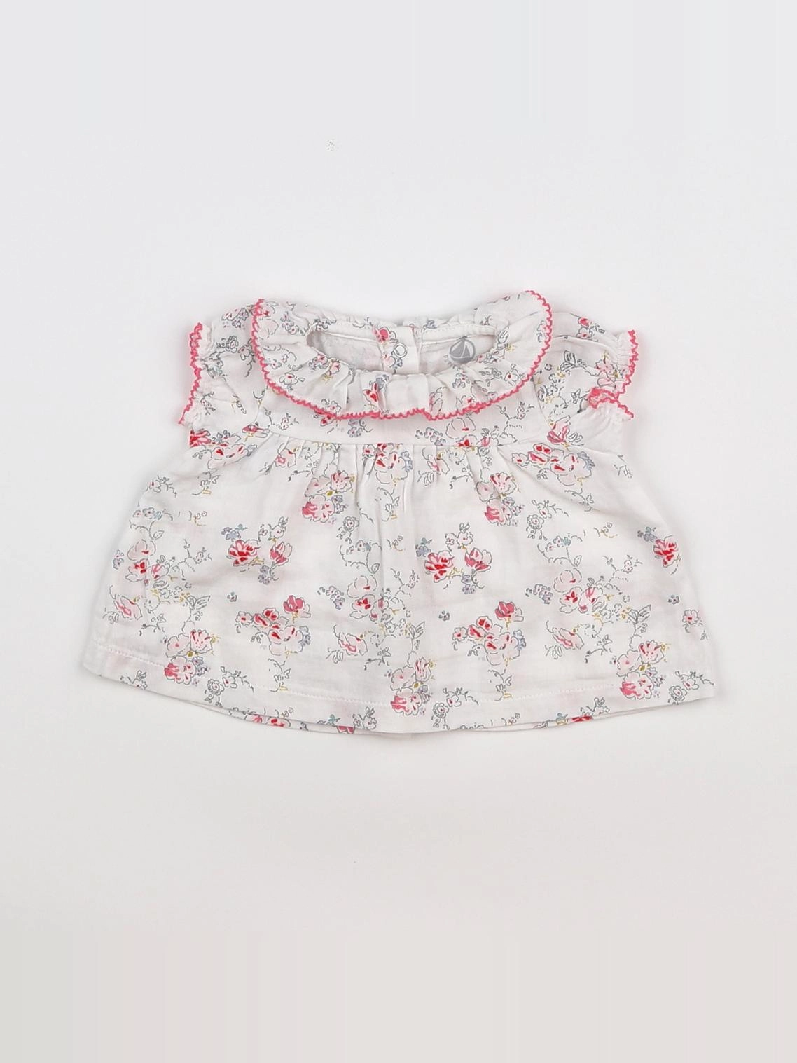 Petit Bateau - blouse blanc - 3 mois