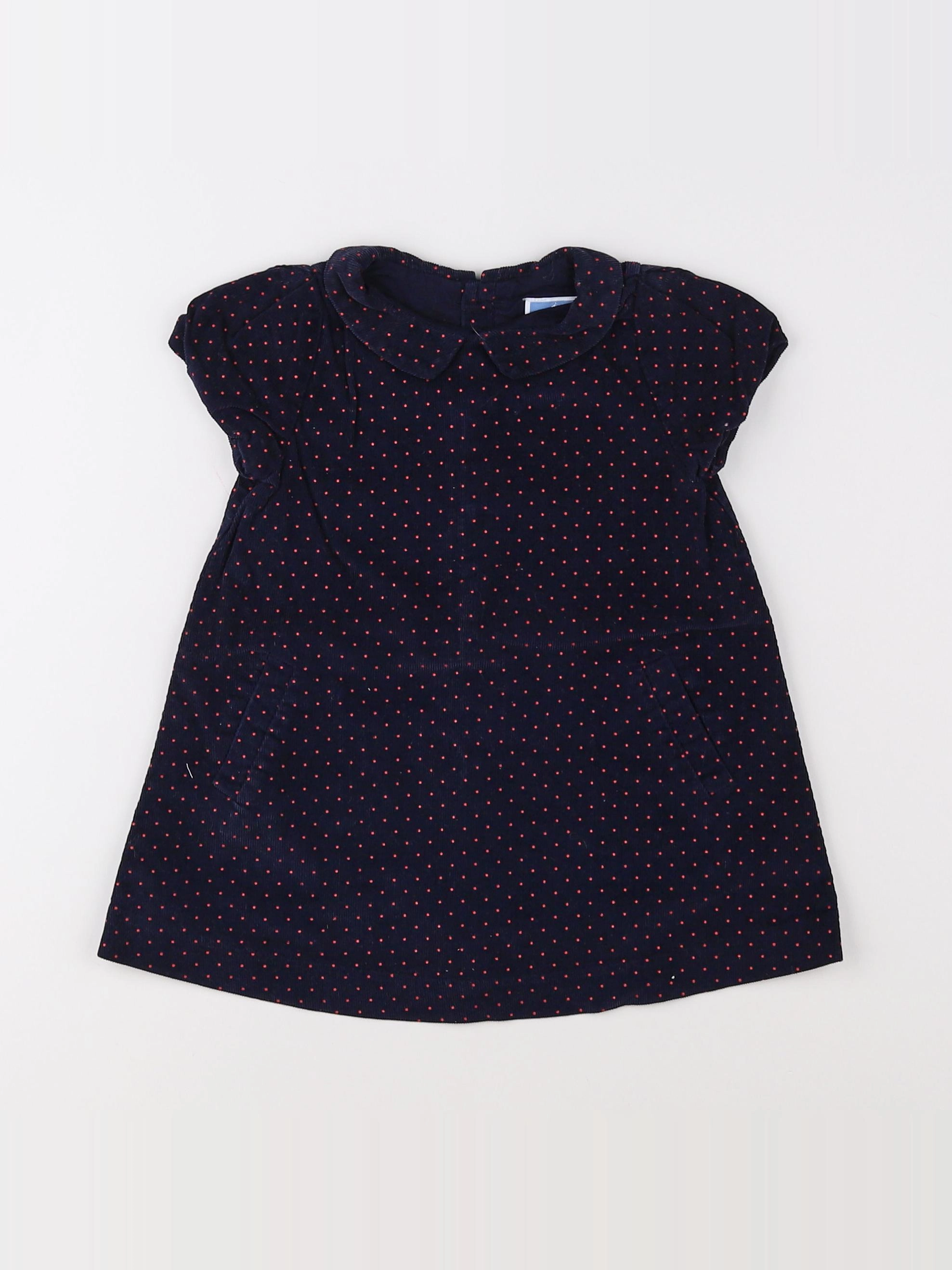 Jacadi - robe bleu, rouge - 12 mois