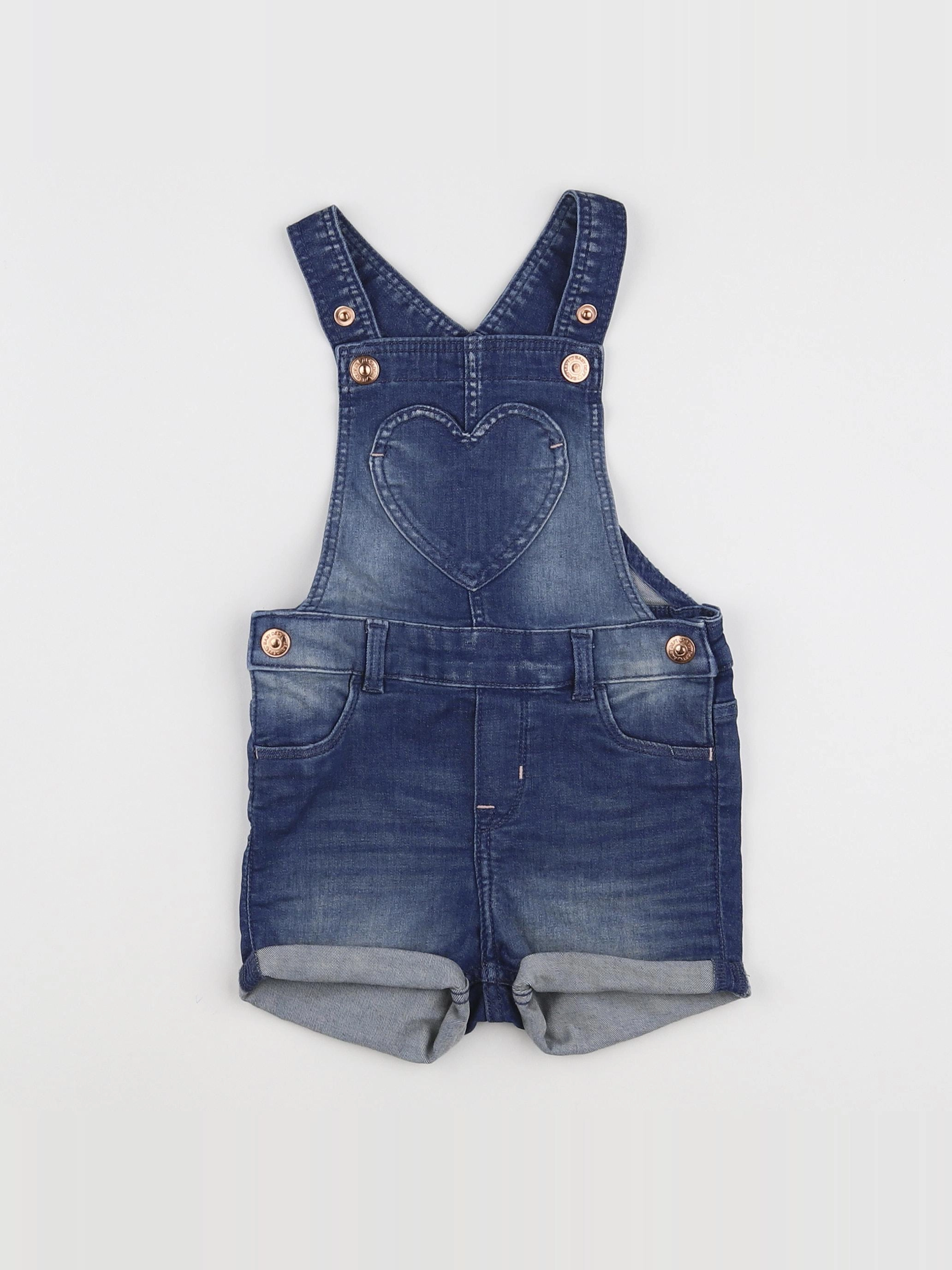 H&M - salopette bleu - 6/9 mois