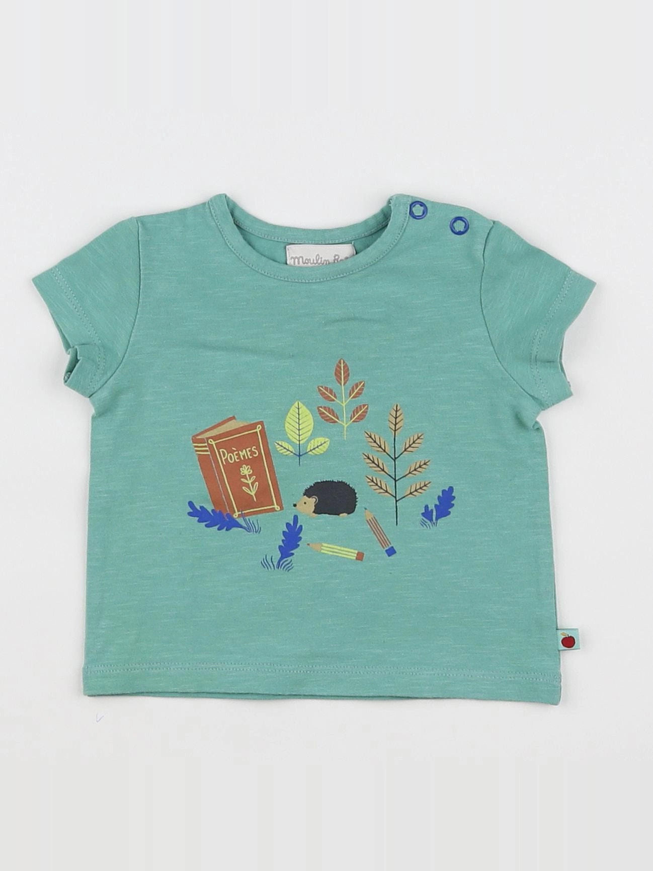 Moulin Roty - tee-shirt vert - 3 mois
