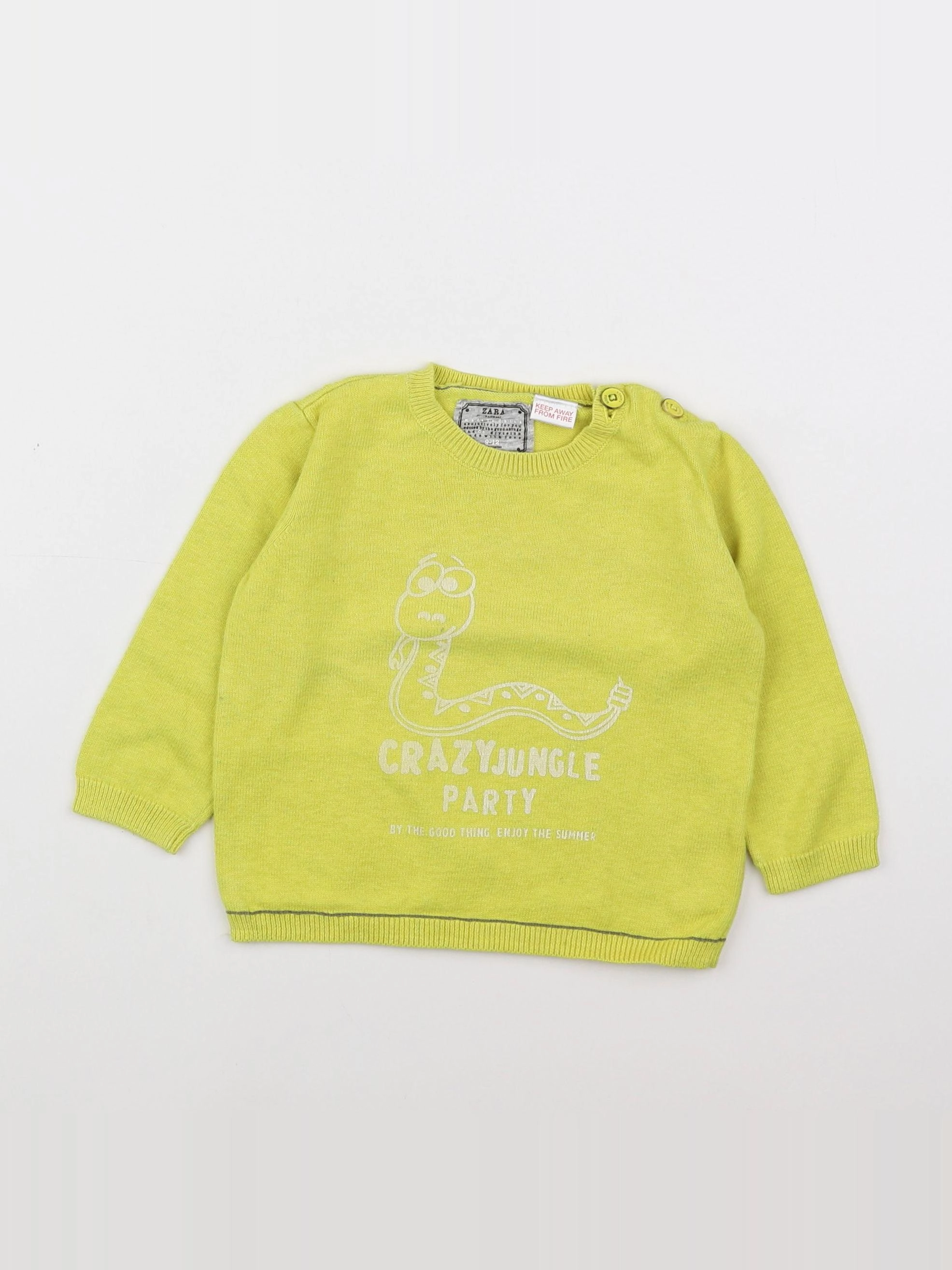 Zara - pull jaune - 9/12 mois