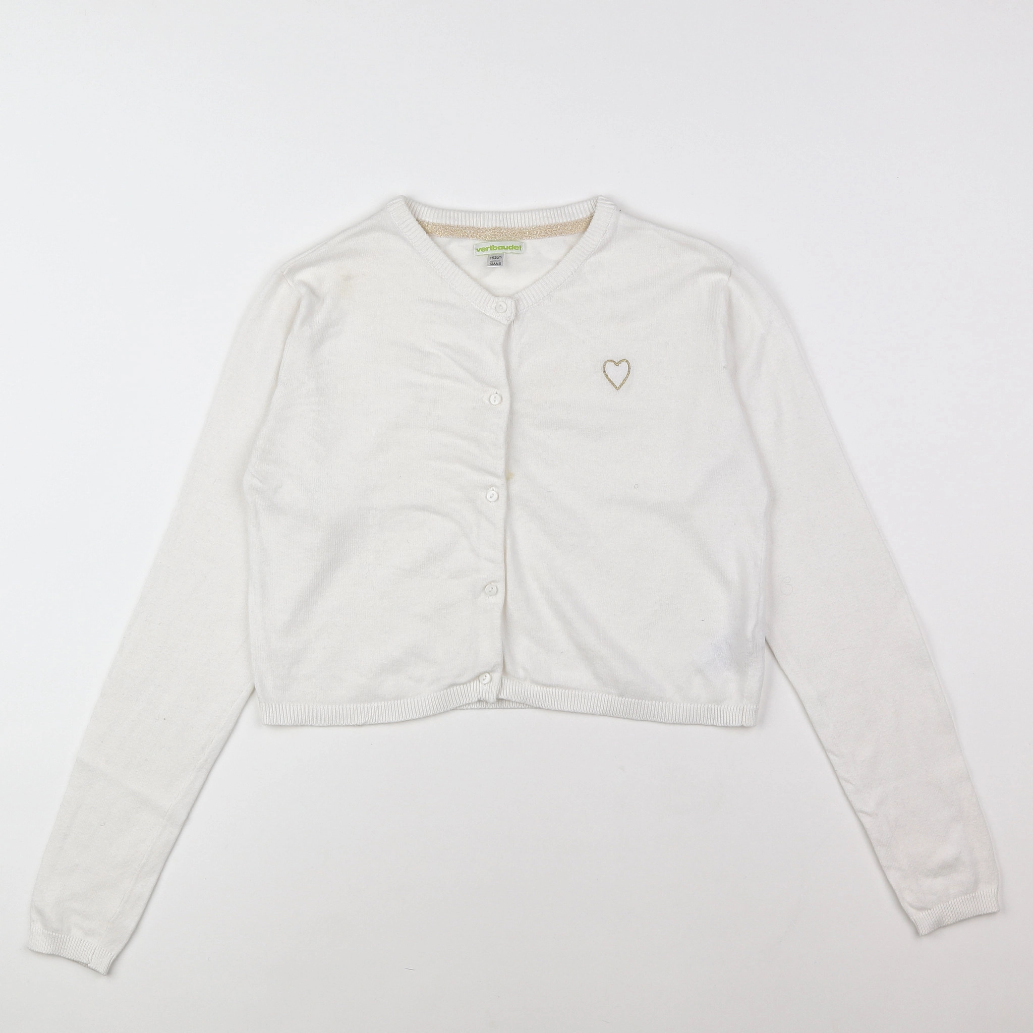 Vertbaudet - gilet blanc - 12 ans