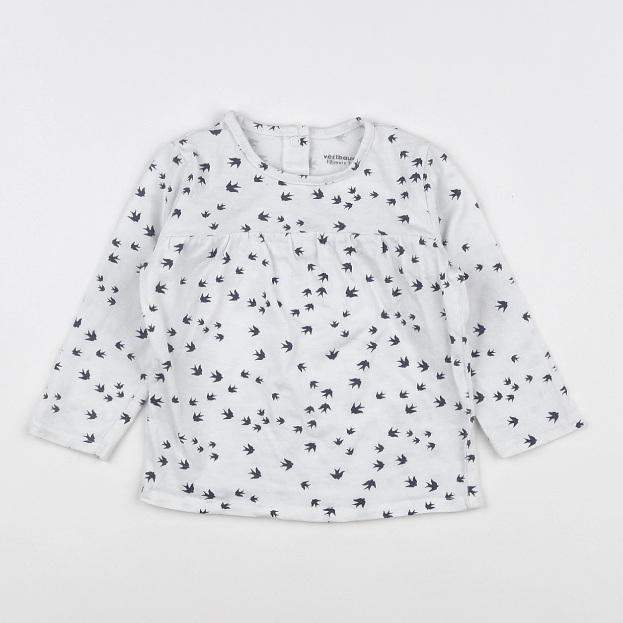 Vertbaudet - tee-shirt blanc - 12 mois