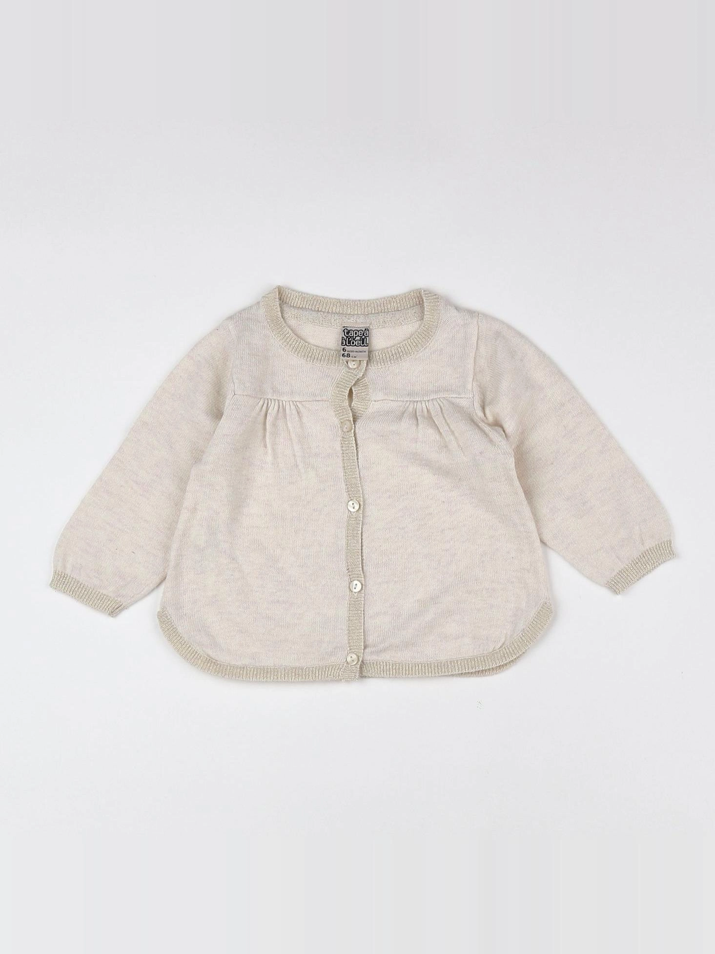 Tape à l'oeil - gilet beige, or - 6 mois