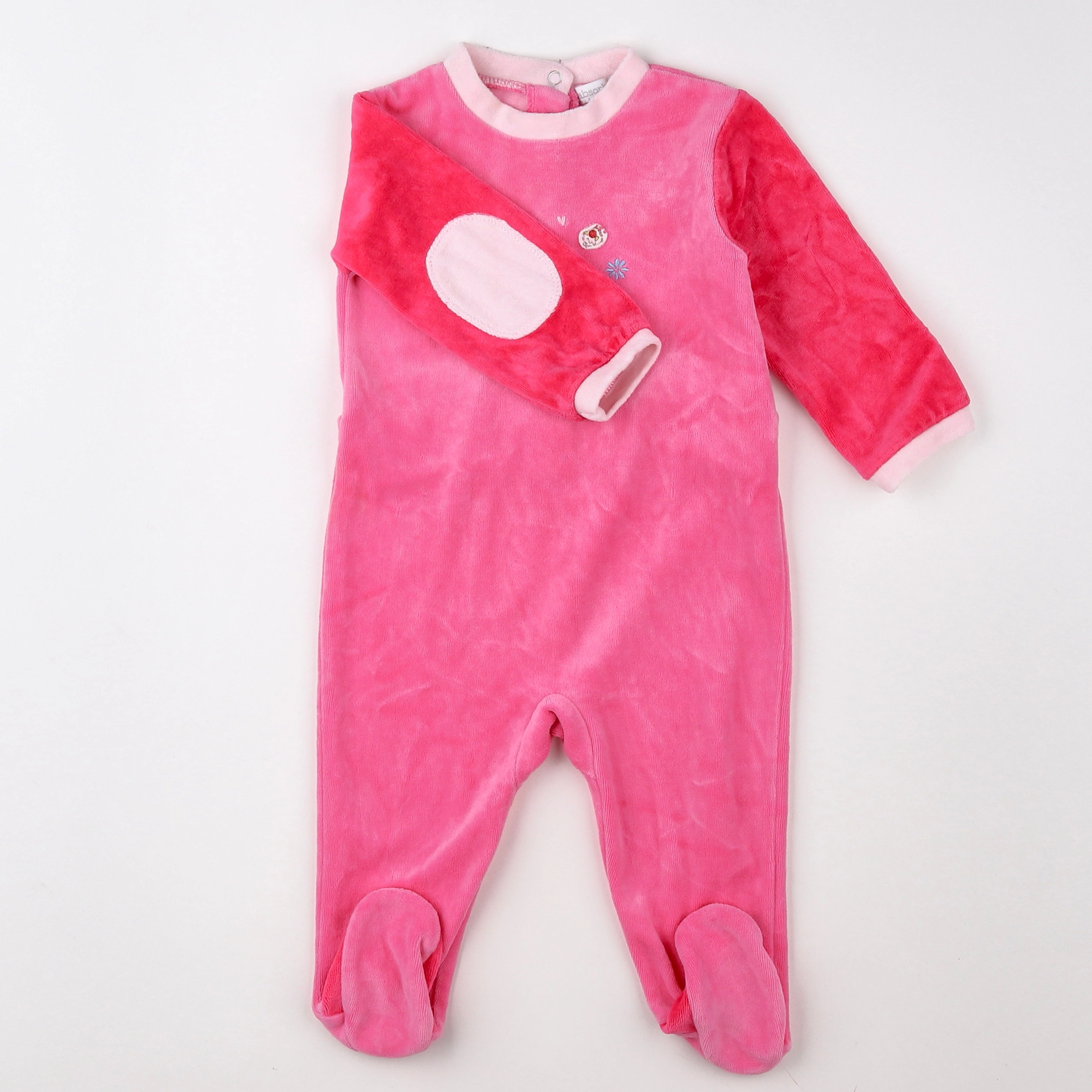 Absorba - pyjama velours rose - 12 mois