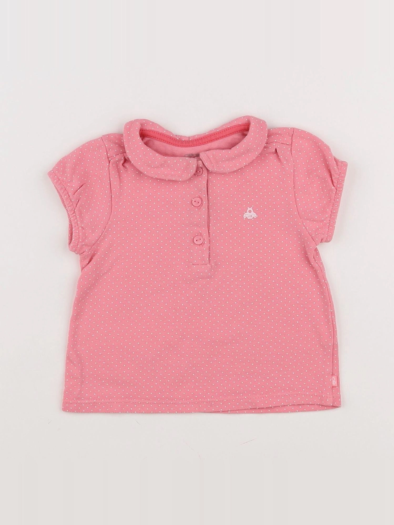 Vertbaudet - polo rose - 12 mois